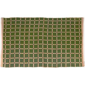 Tapete Juta 60x90cm Quadrados Verde