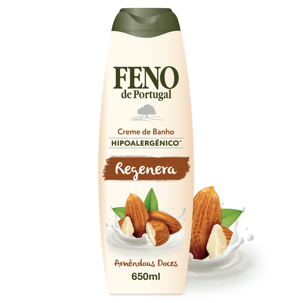 Creme de Banho Hipoalergénico Regenera Amêndoas Doces Feno