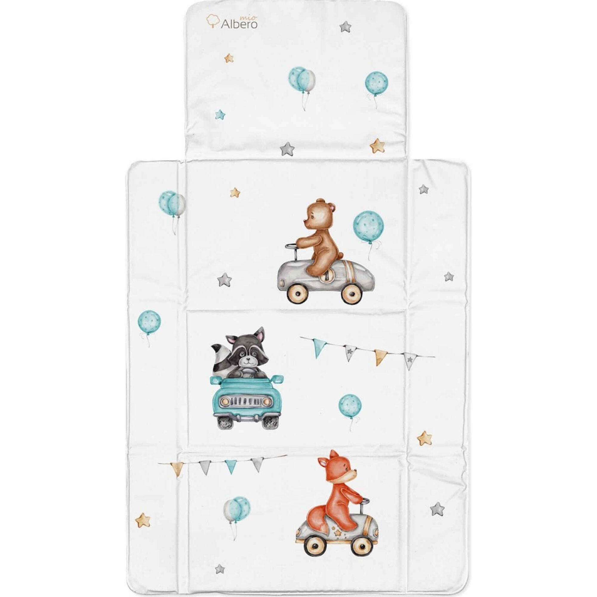 Muda Fraldas Portátil 77x44cm Carros