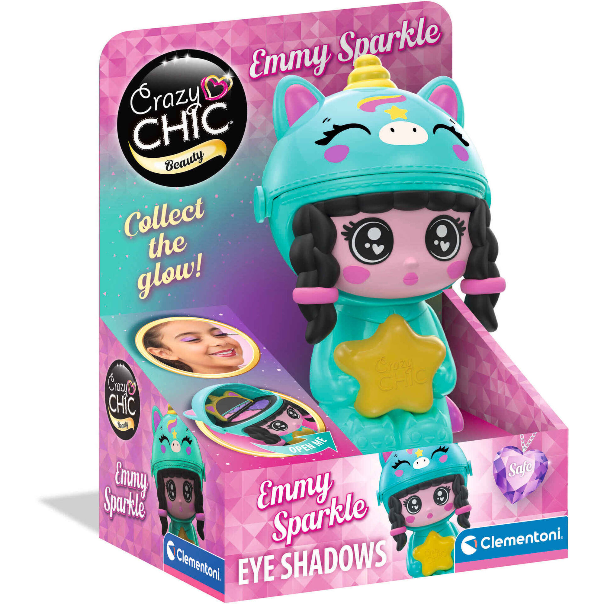 Clementoni - Pack Sombras para Olhos Emmy Sparkle Crazy Chic