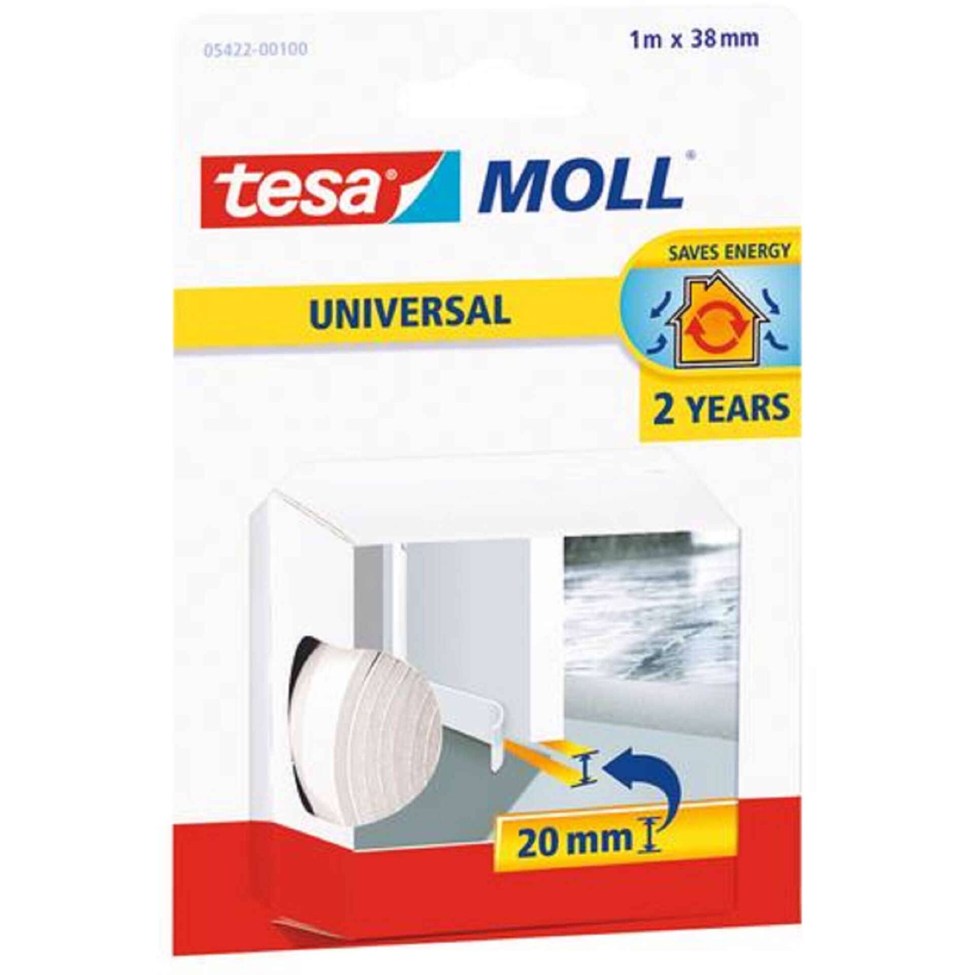 Fita Calafetar Veda-Portas 38mmx1mts Branca