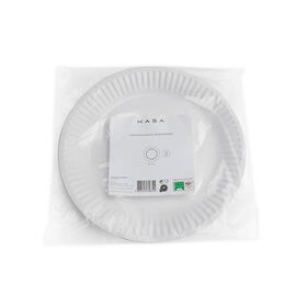 Conjunto 10 Pratos Refei&ccedil;&atilde;o Papel Branco 23cm