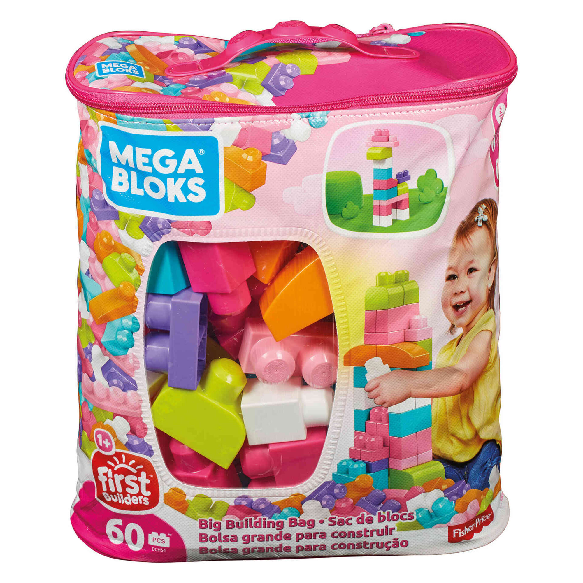 Bolsa Grande Rosa 60 Peças