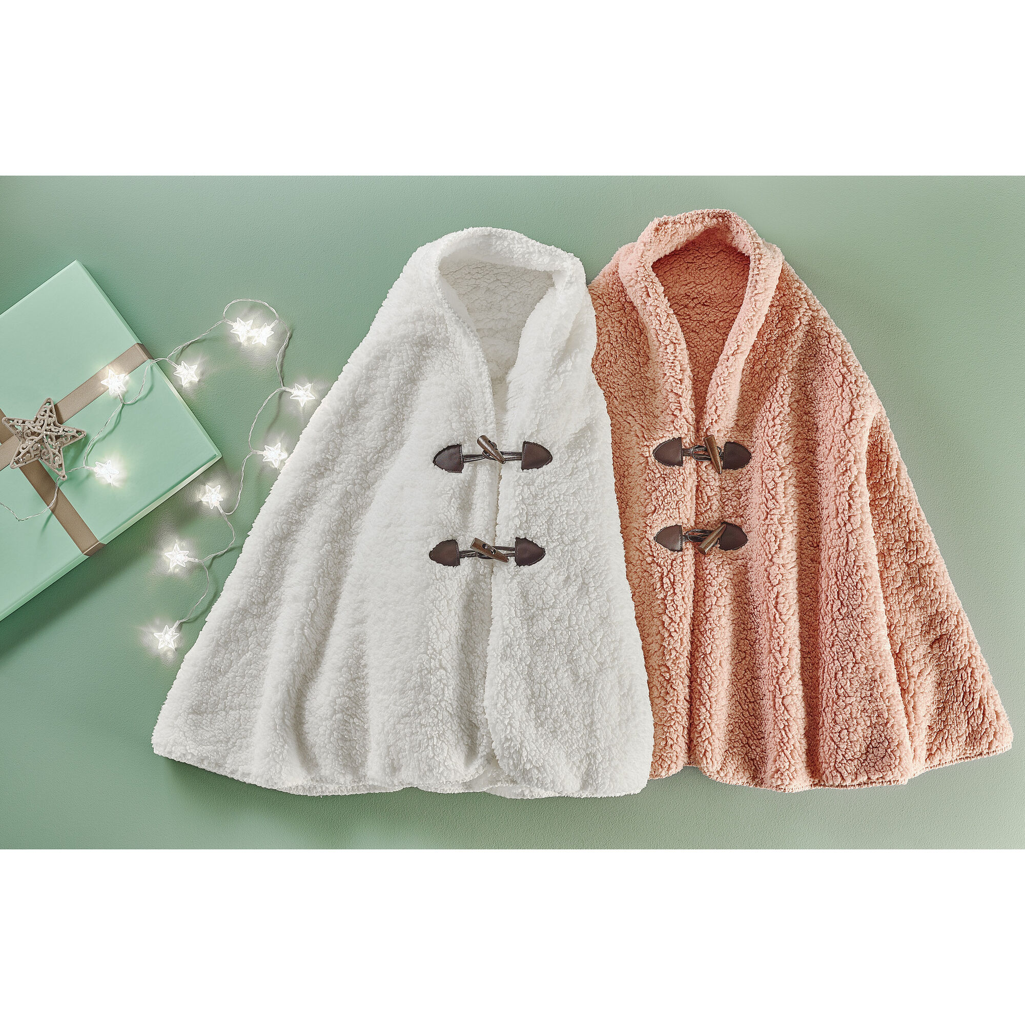 Manta Poncho Sherpa Rosa