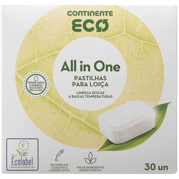 Detergente Máquina Loiça Pastilhas Continente Eco