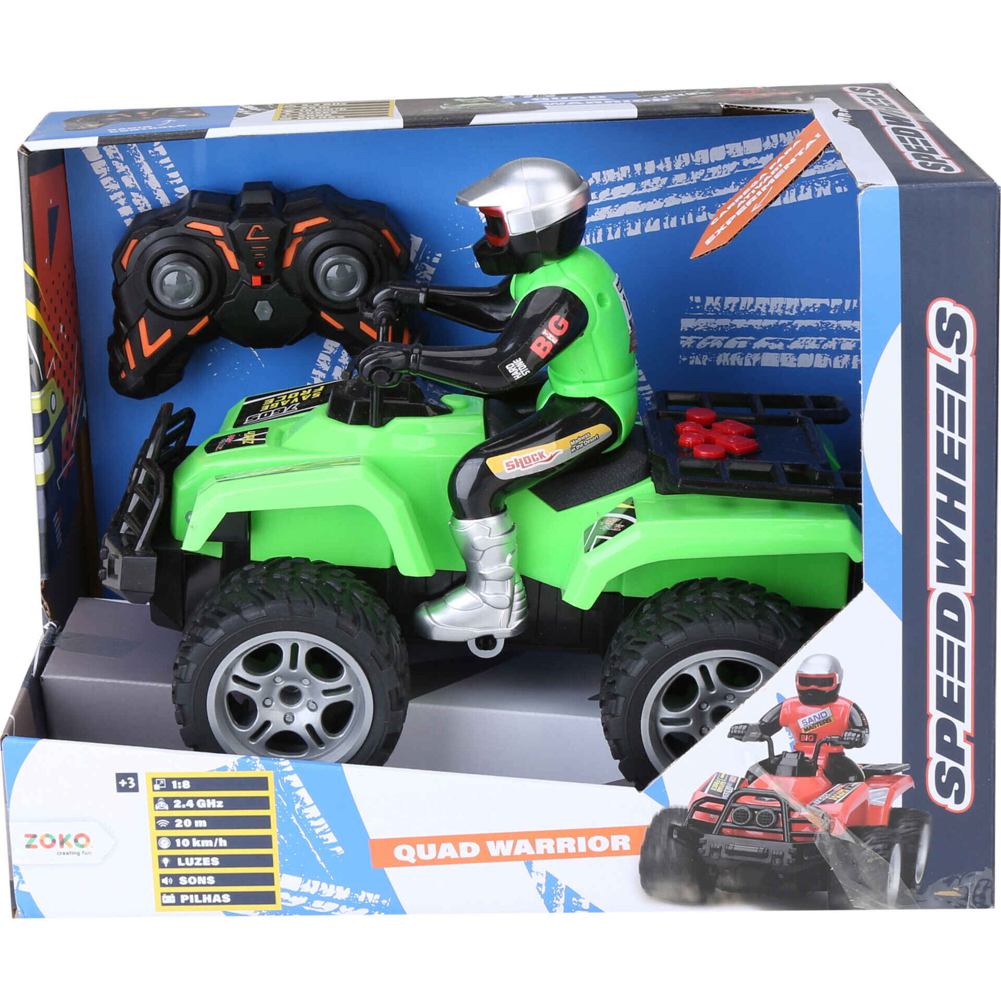 Quad 4x4 Warrior 1:8 2,4GHz  (vários modelos)