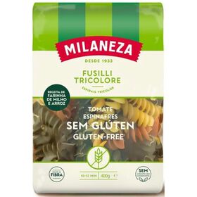 Massa Espirais Fusilli Tricolor sem Gl&uacute;ten Milaneza