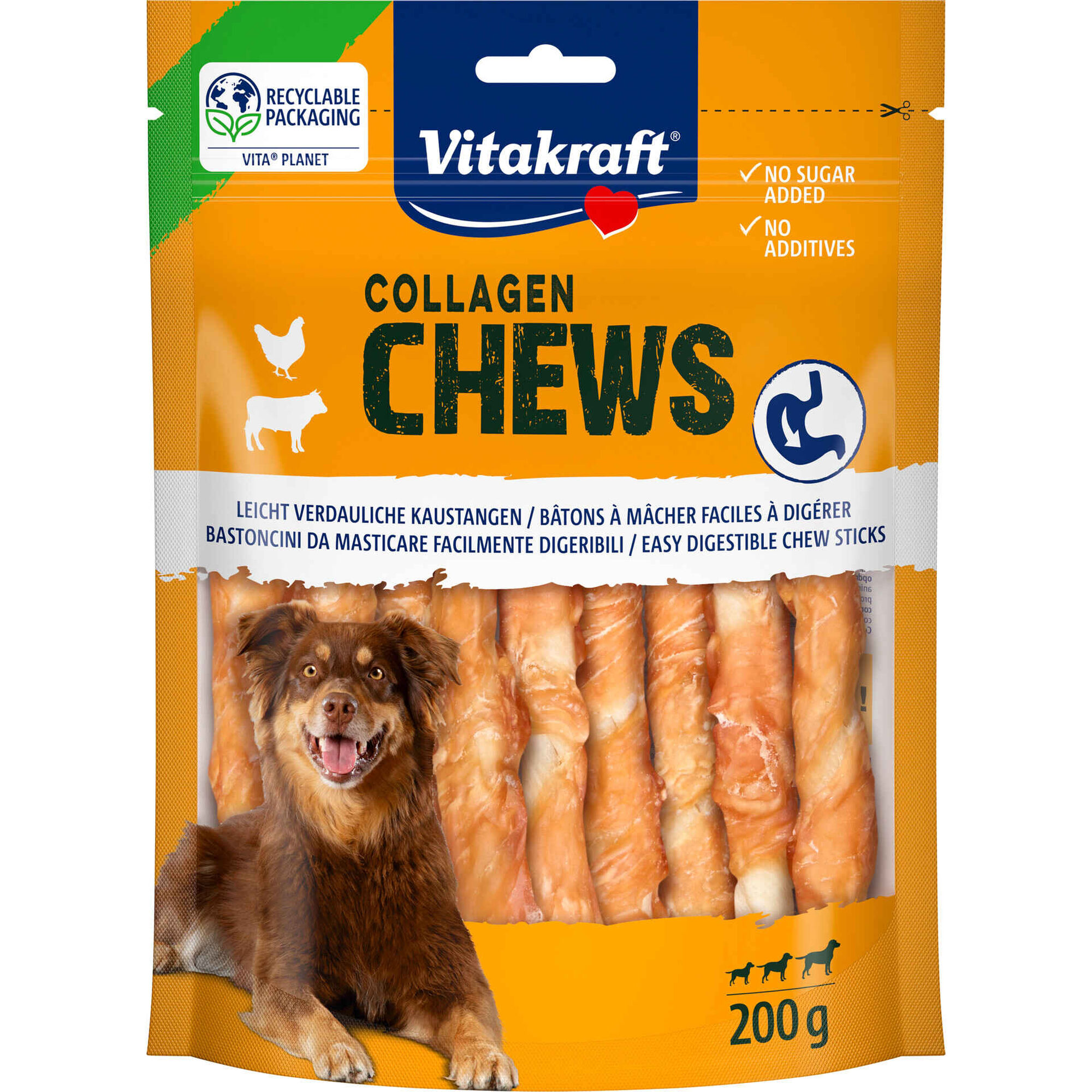 Osso para C&atilde;o Adulto Chews Colag&eacute;nio Frango Vitakraft