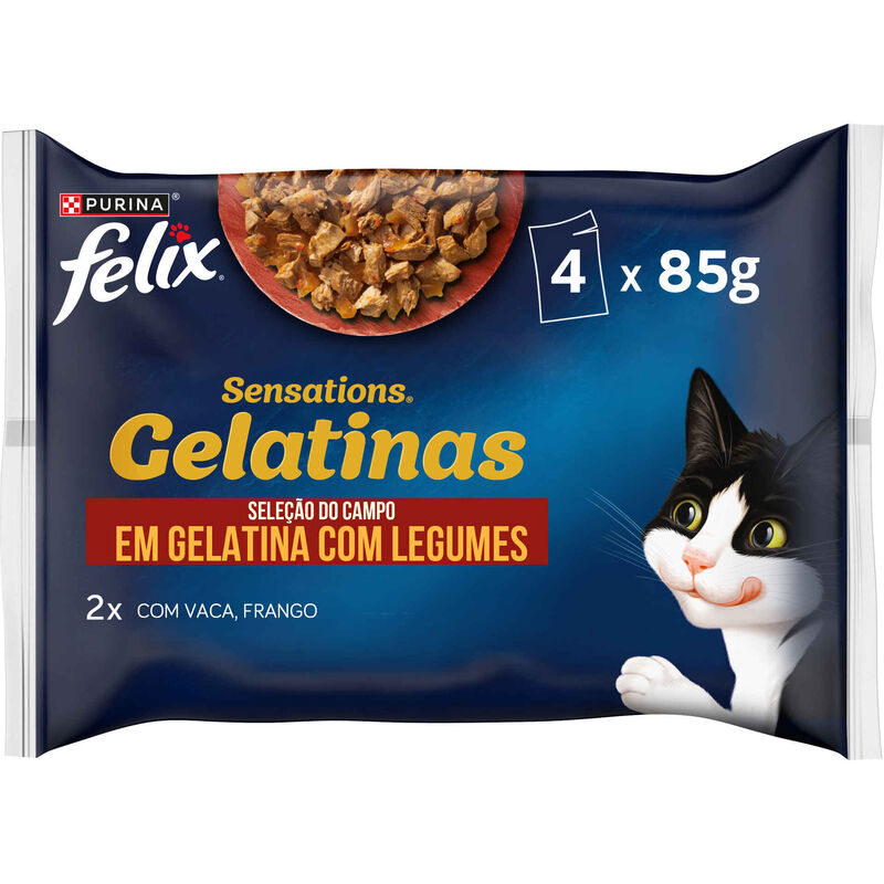 Purina Felix Comida Húmida para Gato Sensations Saborosa Seleção numa Gelatina Sabores Purina Felix