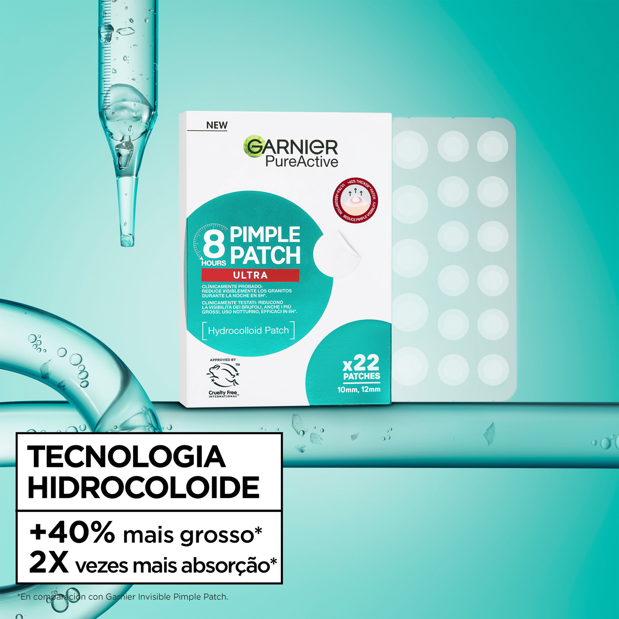 Adesivos Faciais Borbulhas Ultra Garnier Skin Active