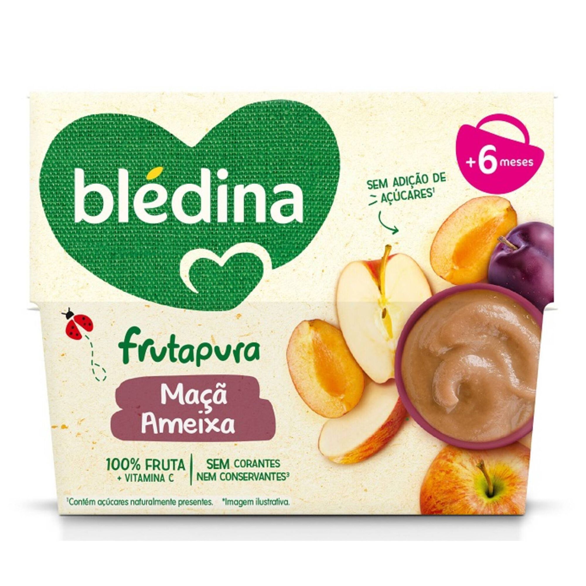 Puré de Fruta Ameixa e Maçã +6M