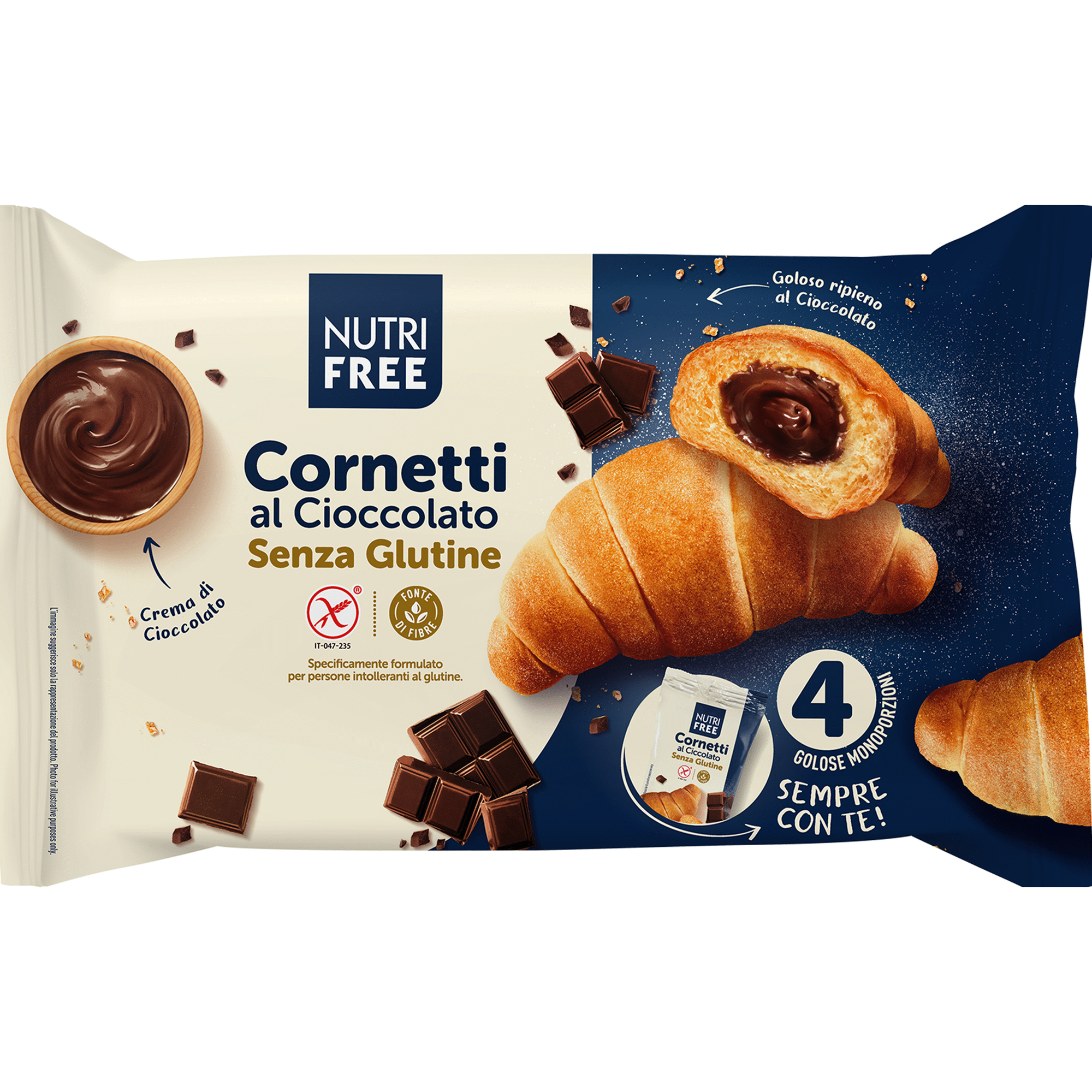 Croissant Cornetti com Chocolate sem Glúten