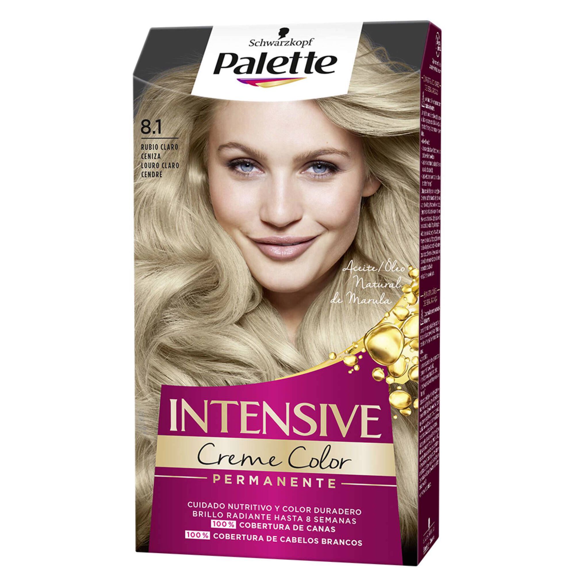 Coloração Permanente Intensive Louro Claro Cendre 8.1