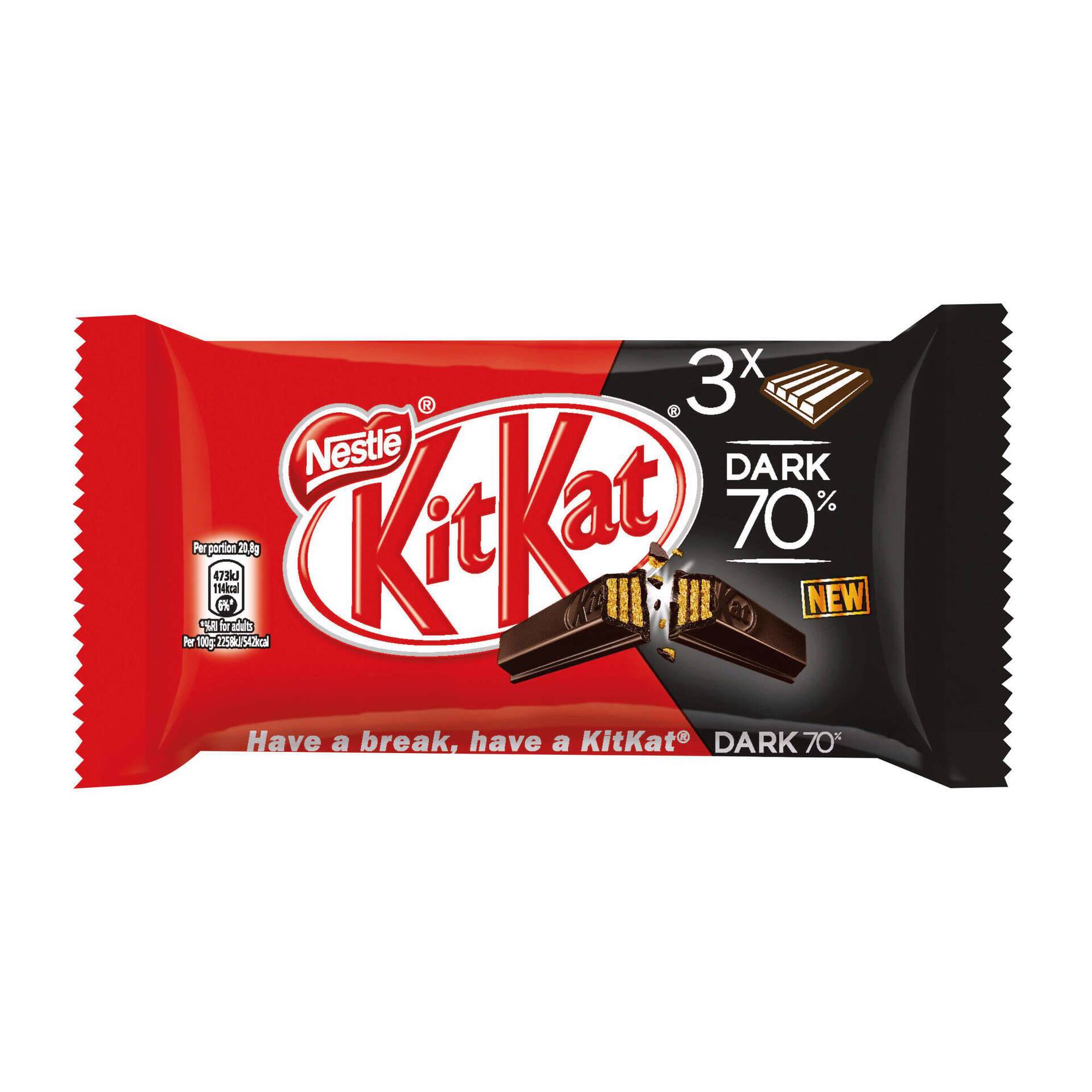 Snack de Chocolate Negro 70% Cacau KitKat Snack de Chocolate Negro 70% Cacau KitKat