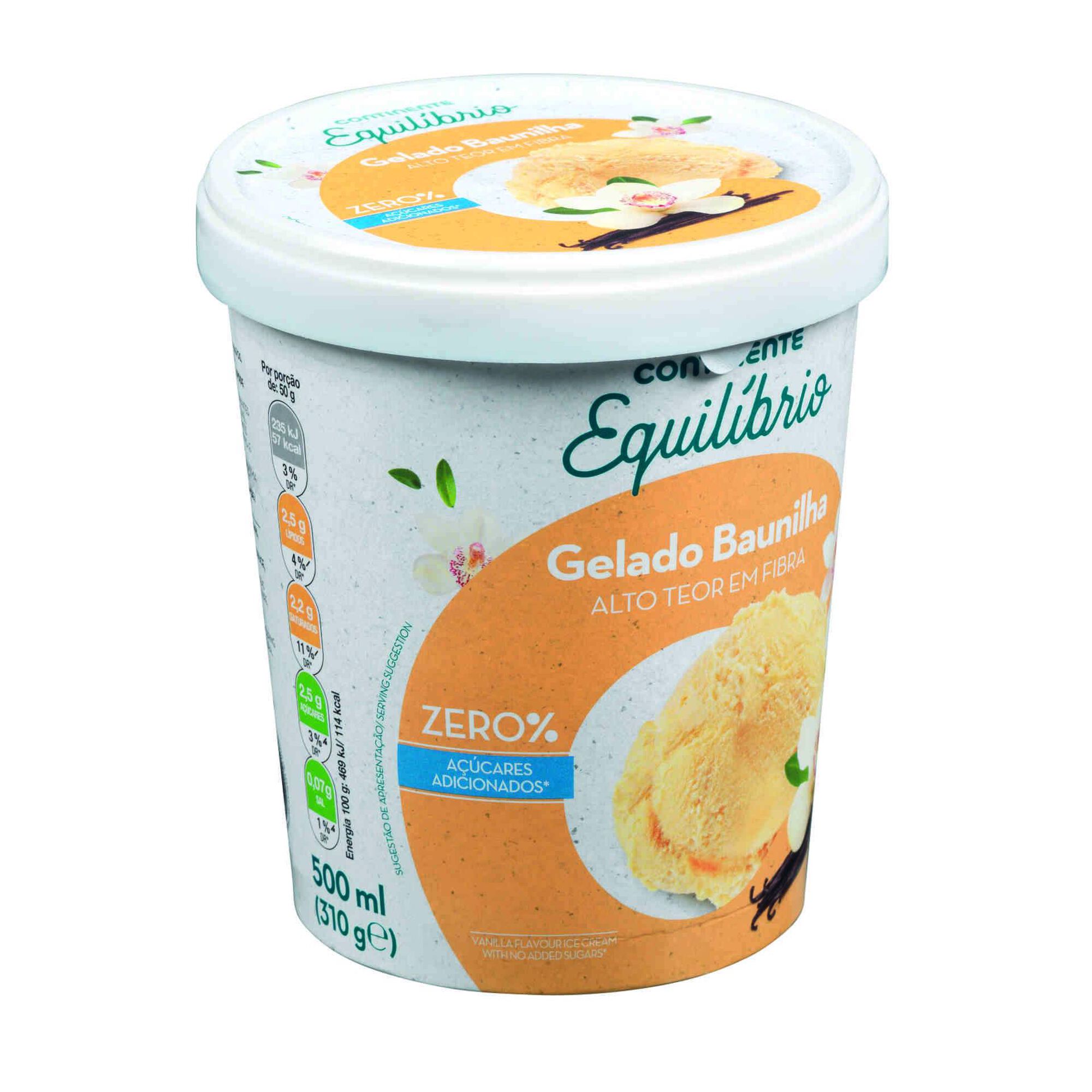 Gelado Baunilha sem Açúcar