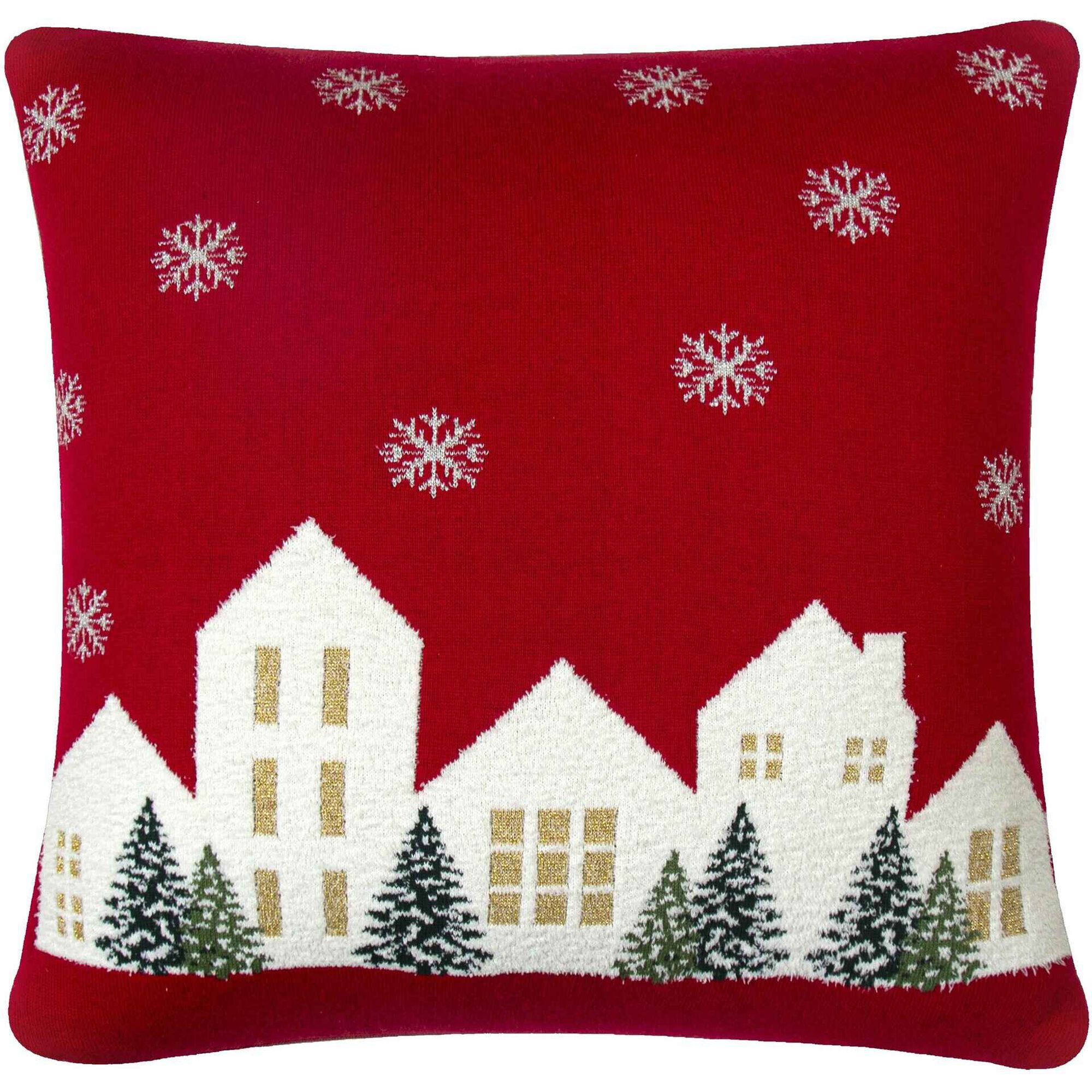Almofada Casas 45x45cm Vermelha Kasa