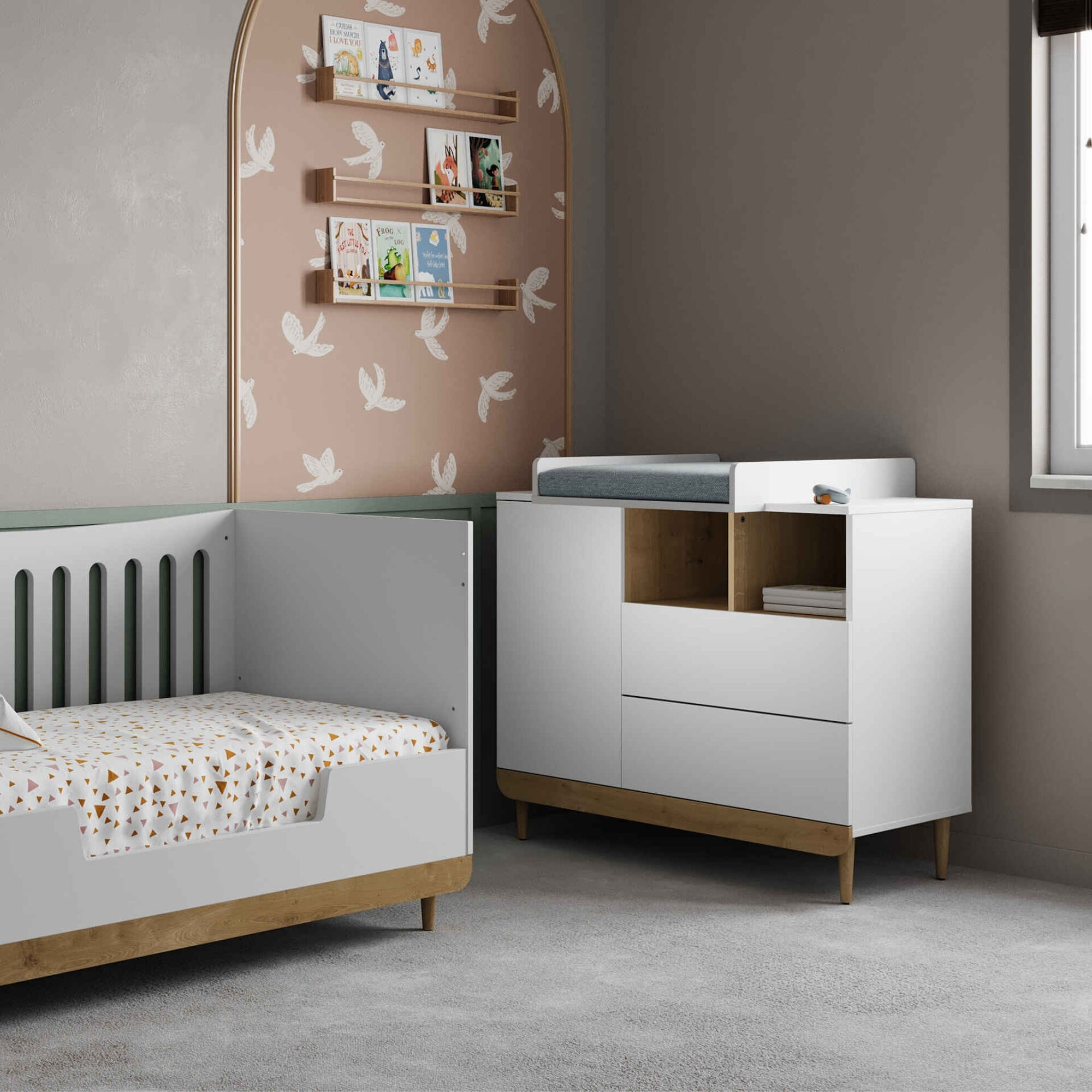 Cómoda 100x92x50cm Branca Scandinave