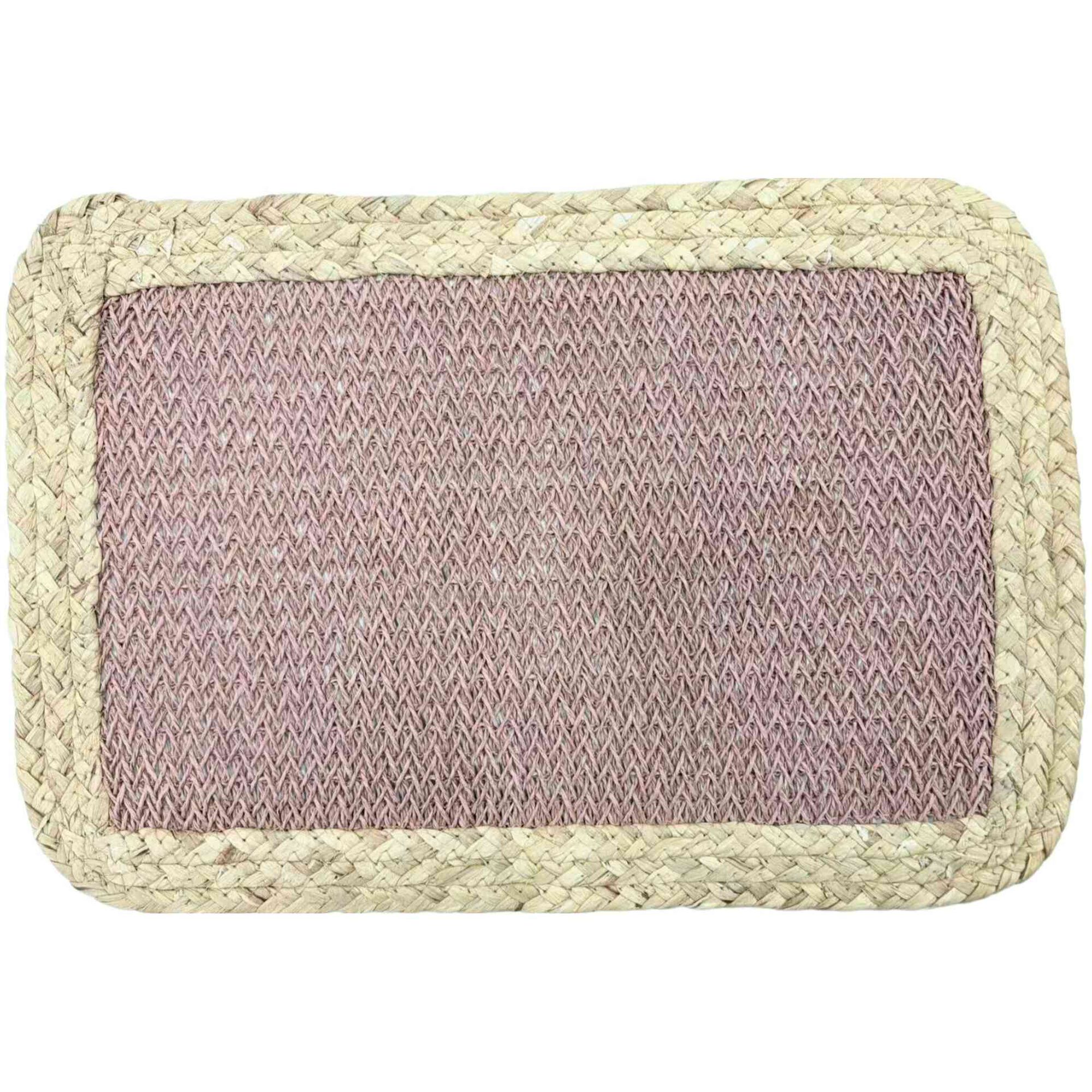 Individual Palhinha 45x30cm Rosa Deep Moss Kasa