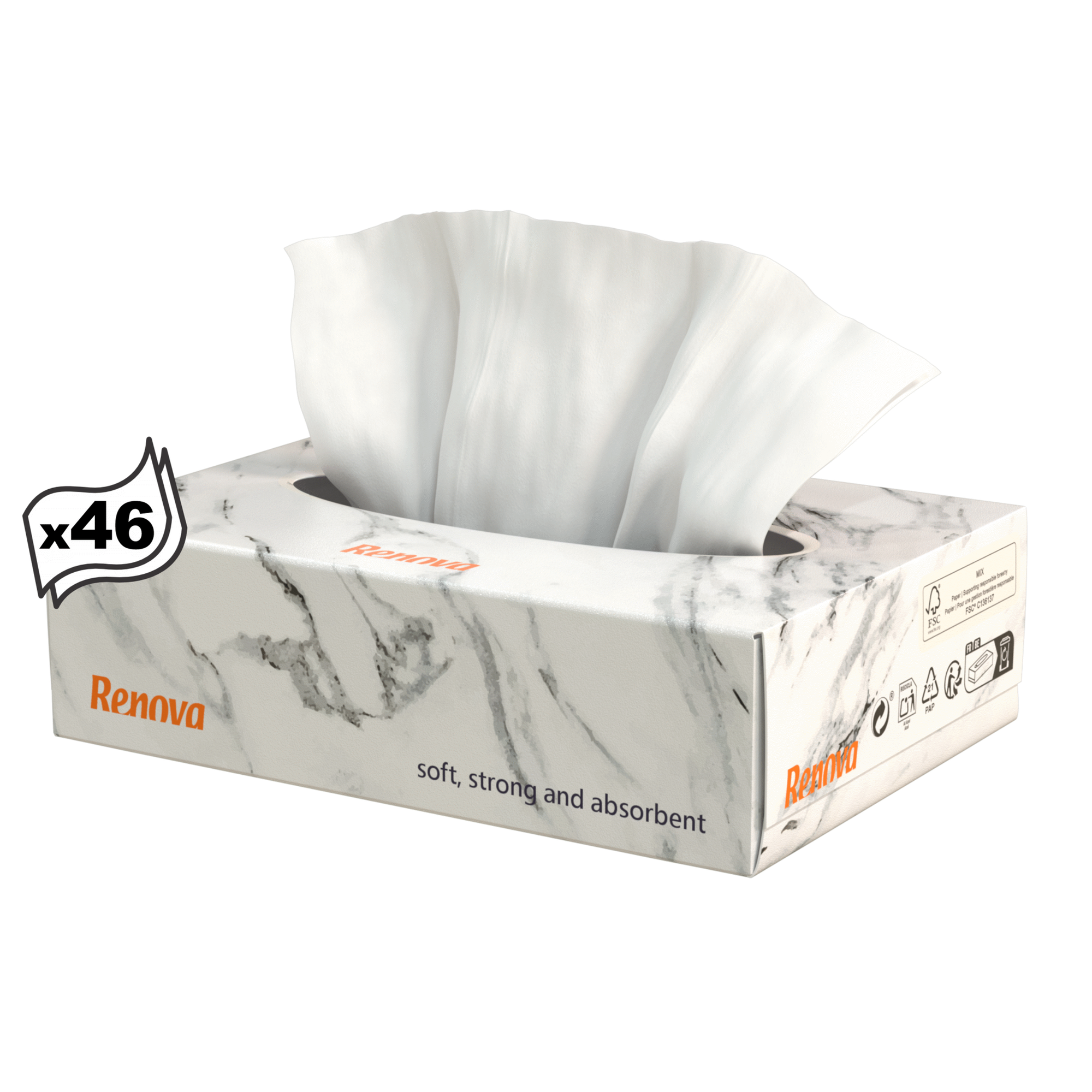 Lenços Faciais 3 Folhas Active Mini