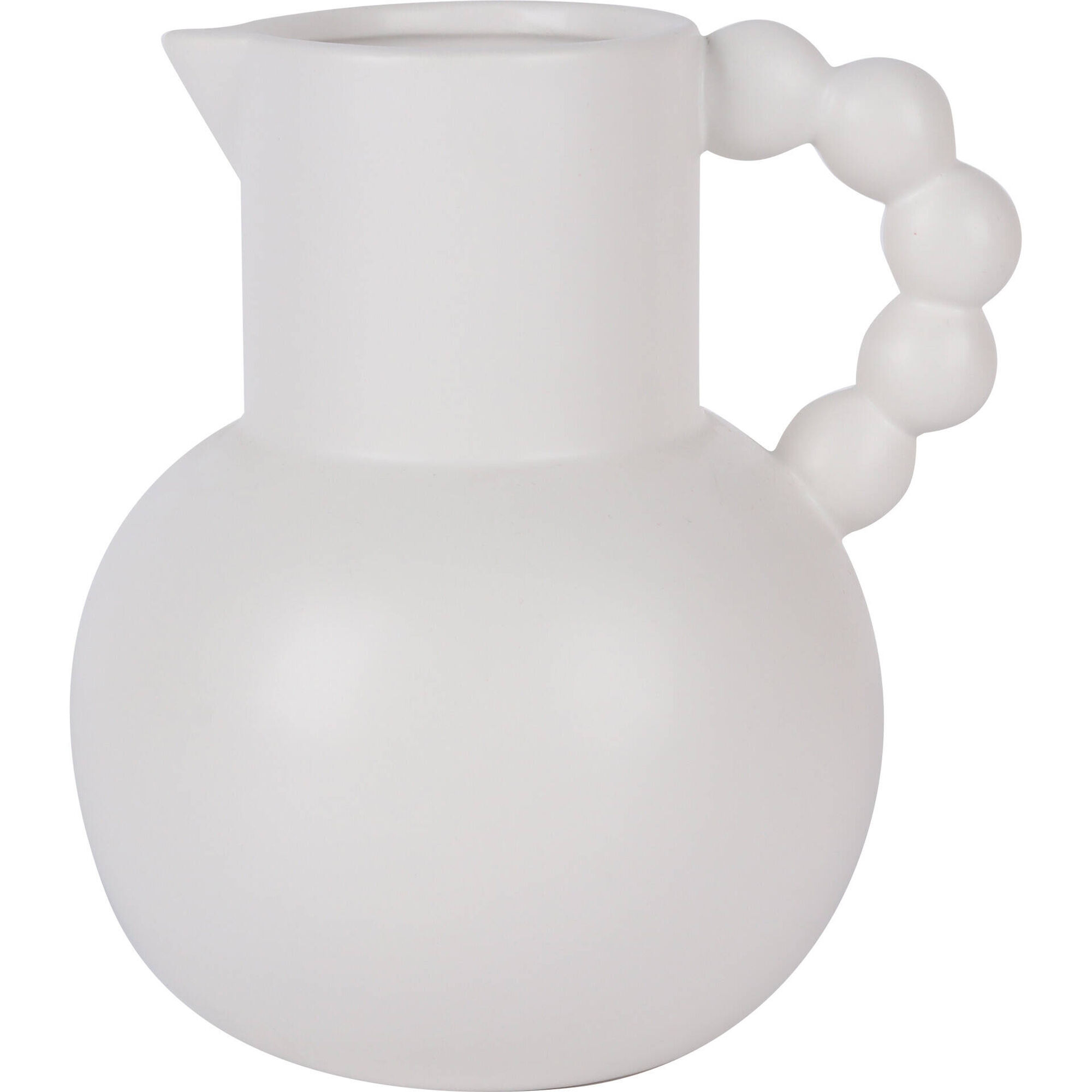 Jarra Asa com Bolas Branca