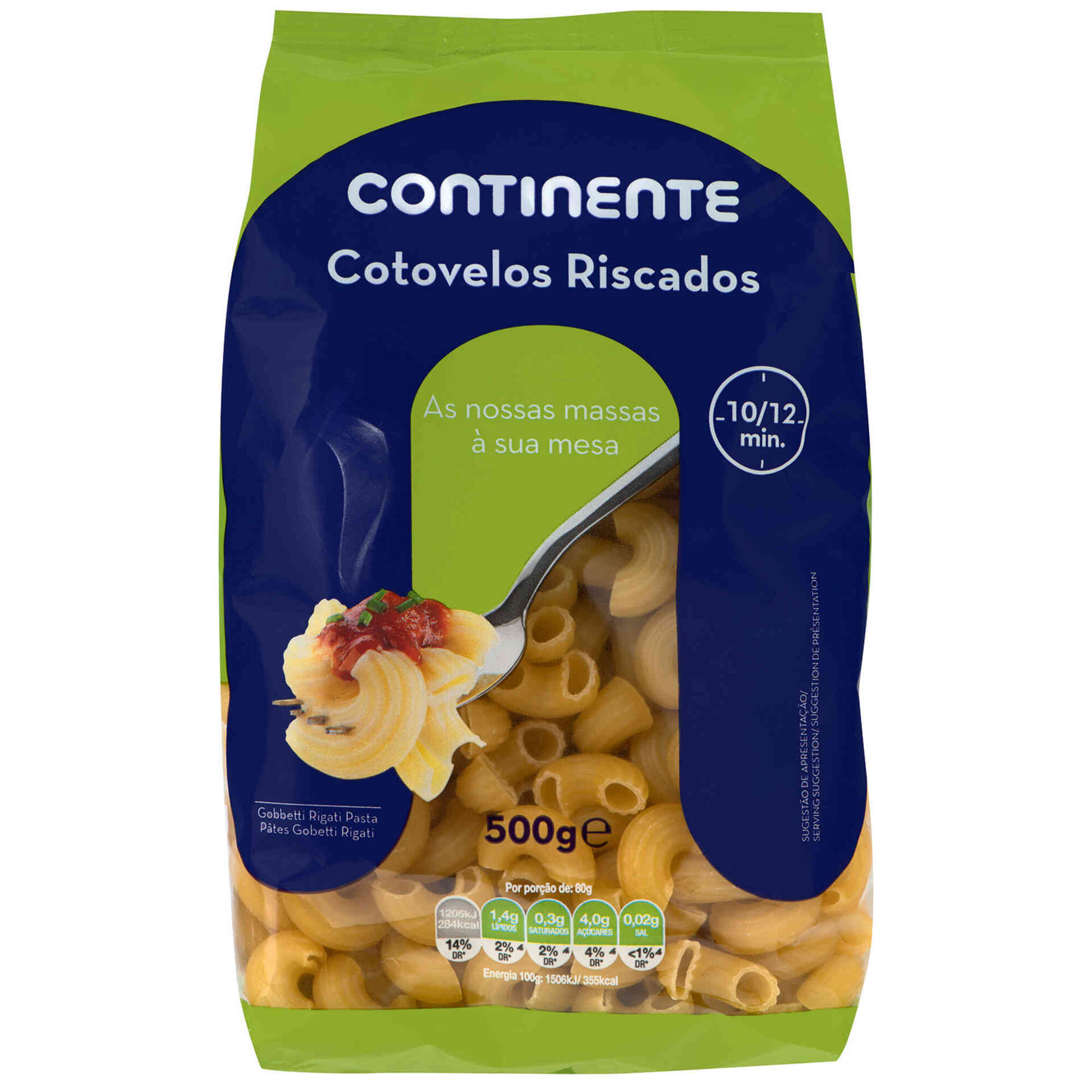 Massa Cotovelos Grossos Riscados