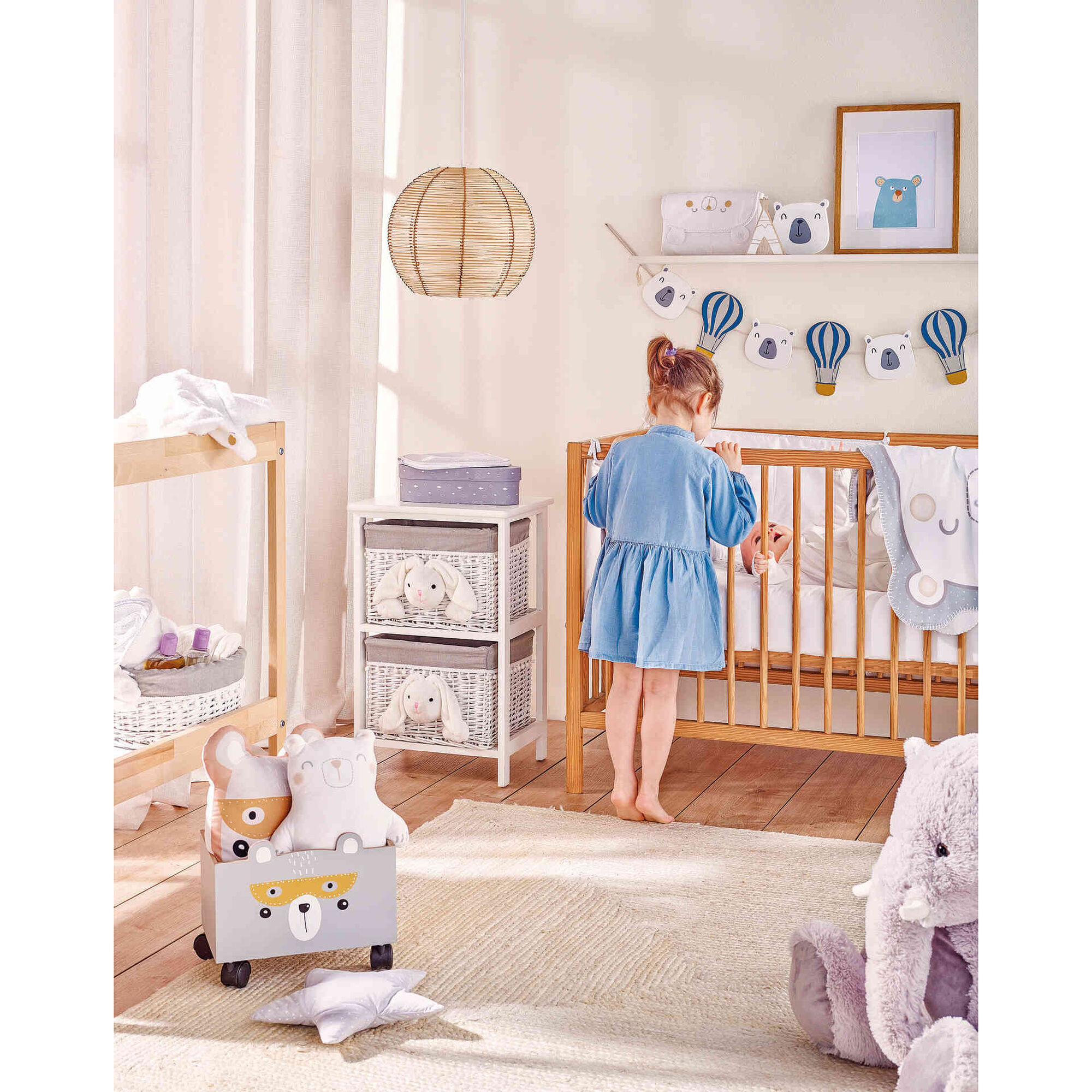 Cama de Grades Madeira Happy Bear