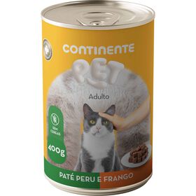 Comida H&uacute;mida para Gato Adulto Sem Cereais Pat&eacute; Peru e Frango