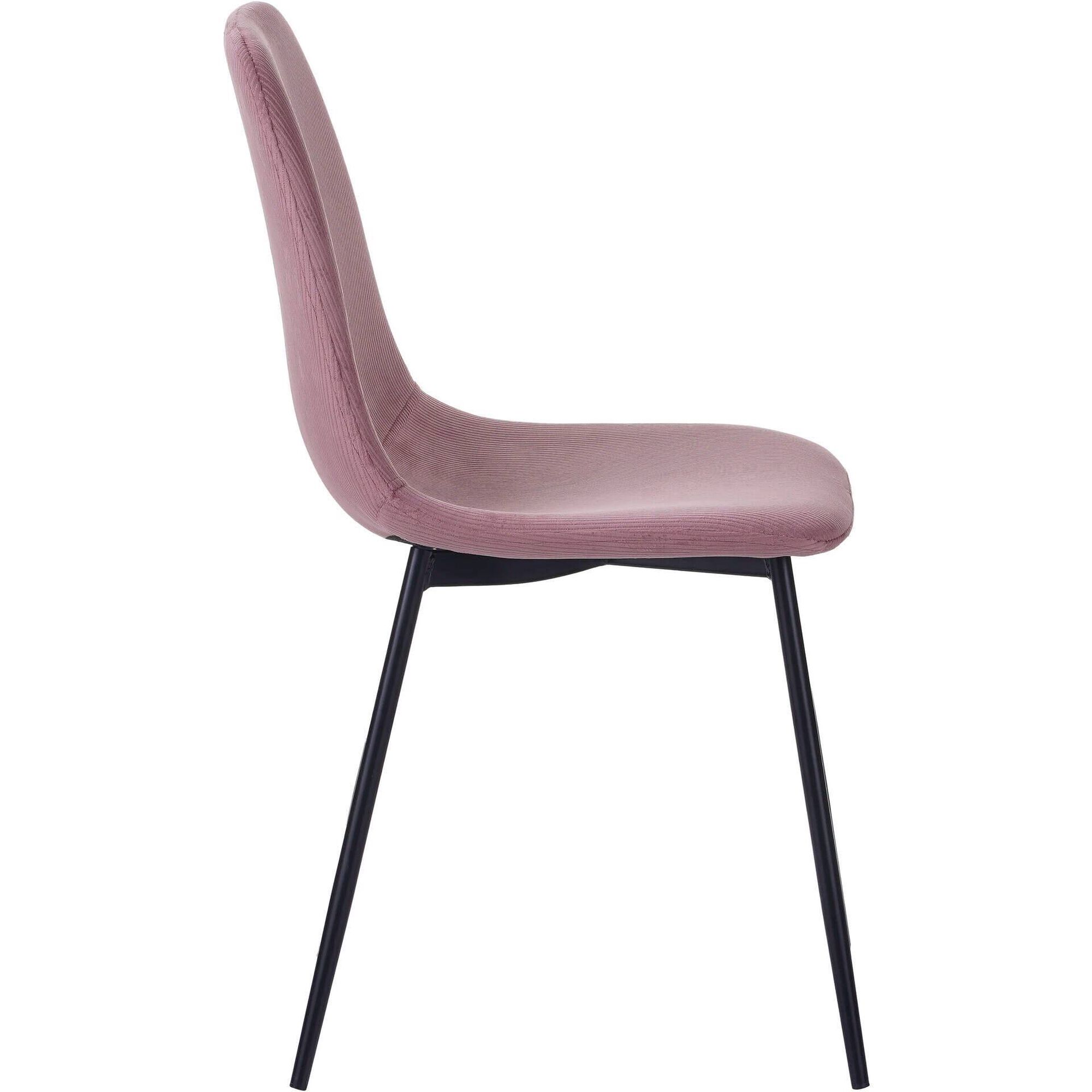 Cadeira Estofada Rosa Velvet Kasa