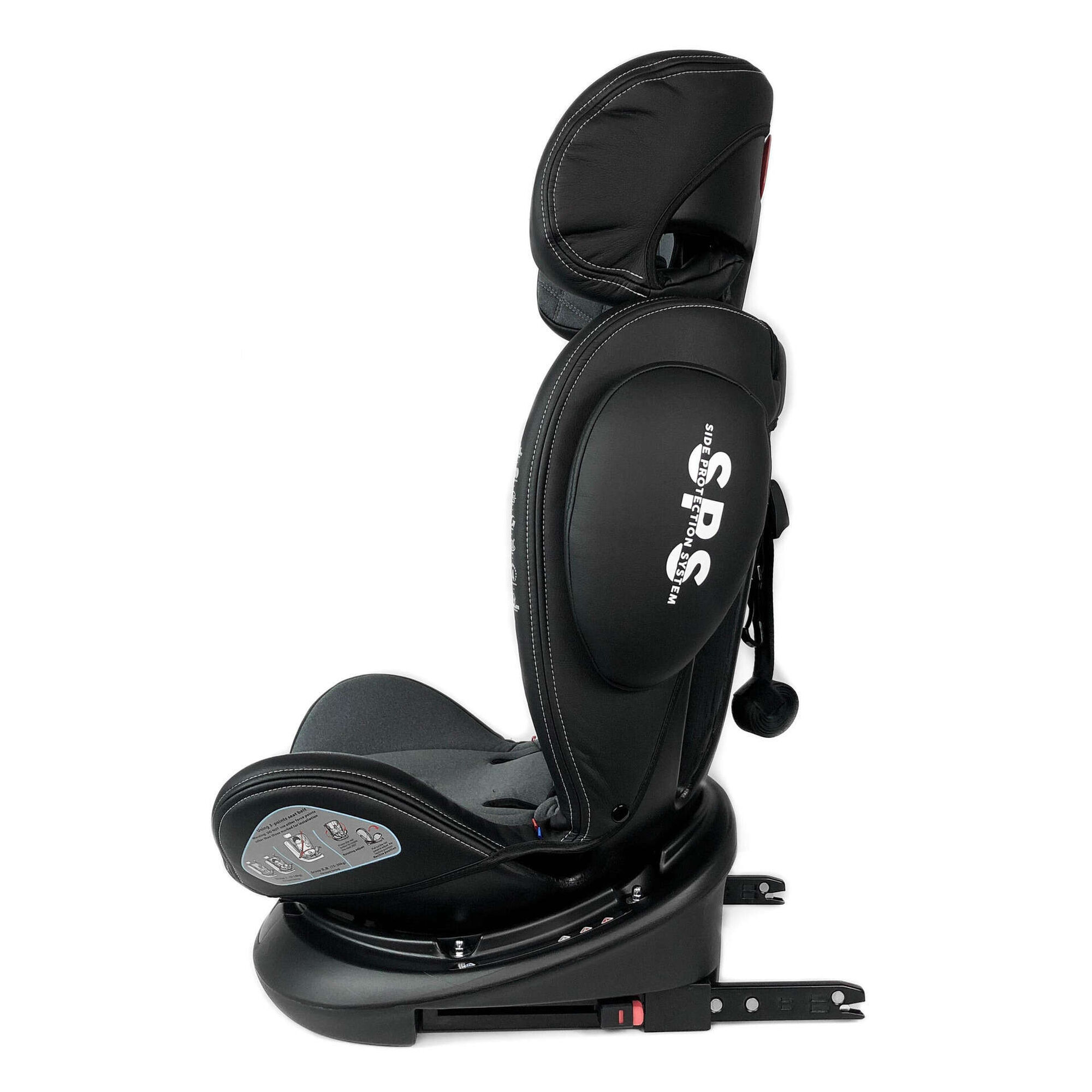 Cadeira Auto Grupo 0+/1/2/3 Isofix Rotativa 360° Preta Stark