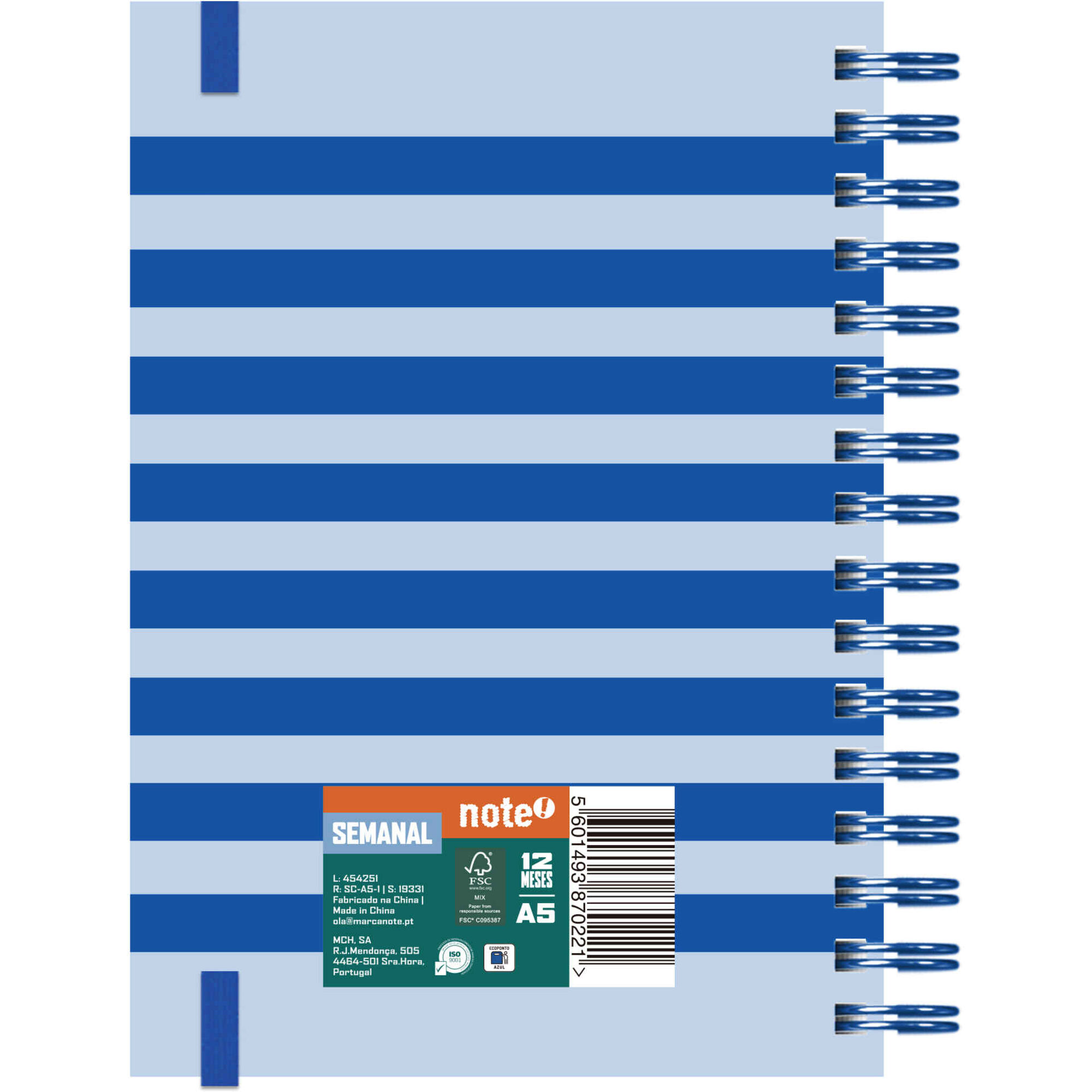 Agenda A5 2027 12 Meses (v&aacute;rias cores) Note!
