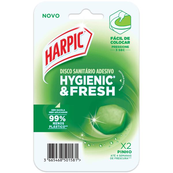 Discos Sanitários Adesivos Recargas Pinho Harpic