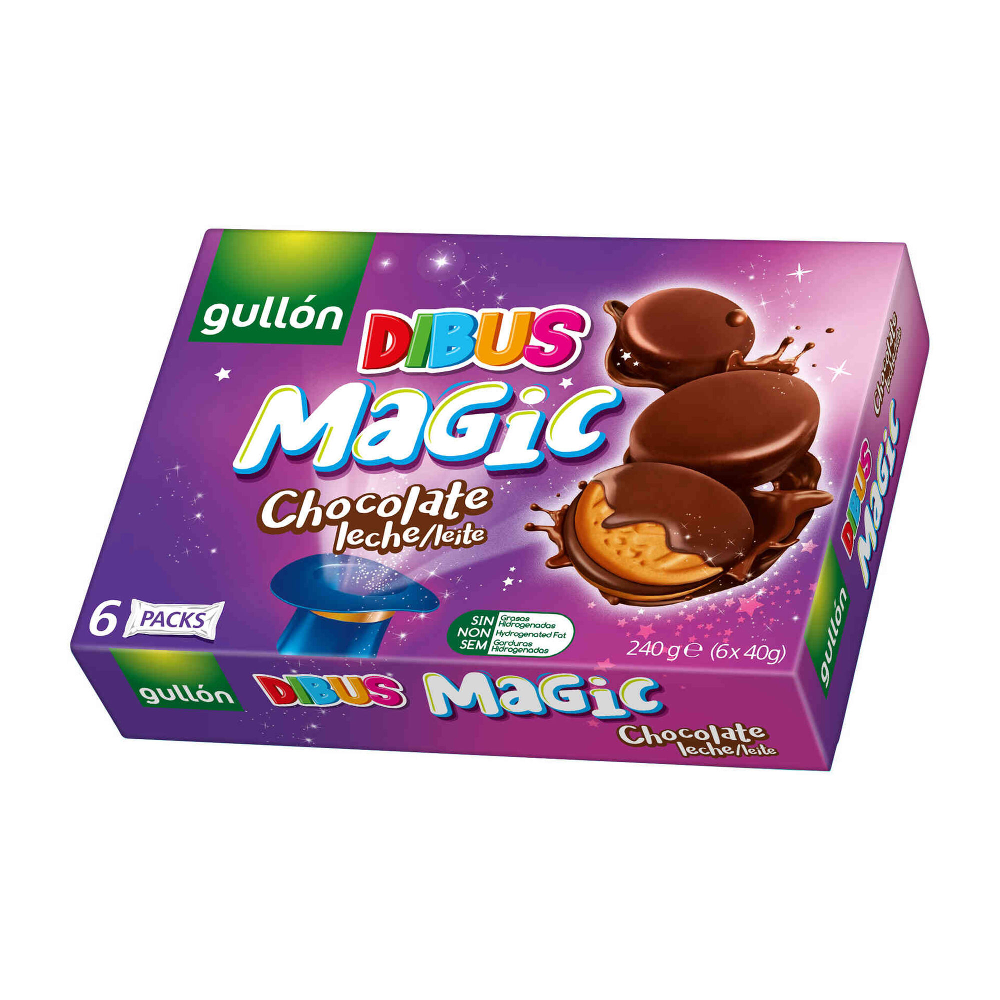 Bolachas Dibus Magic Cobertas com Chocolate de Leite