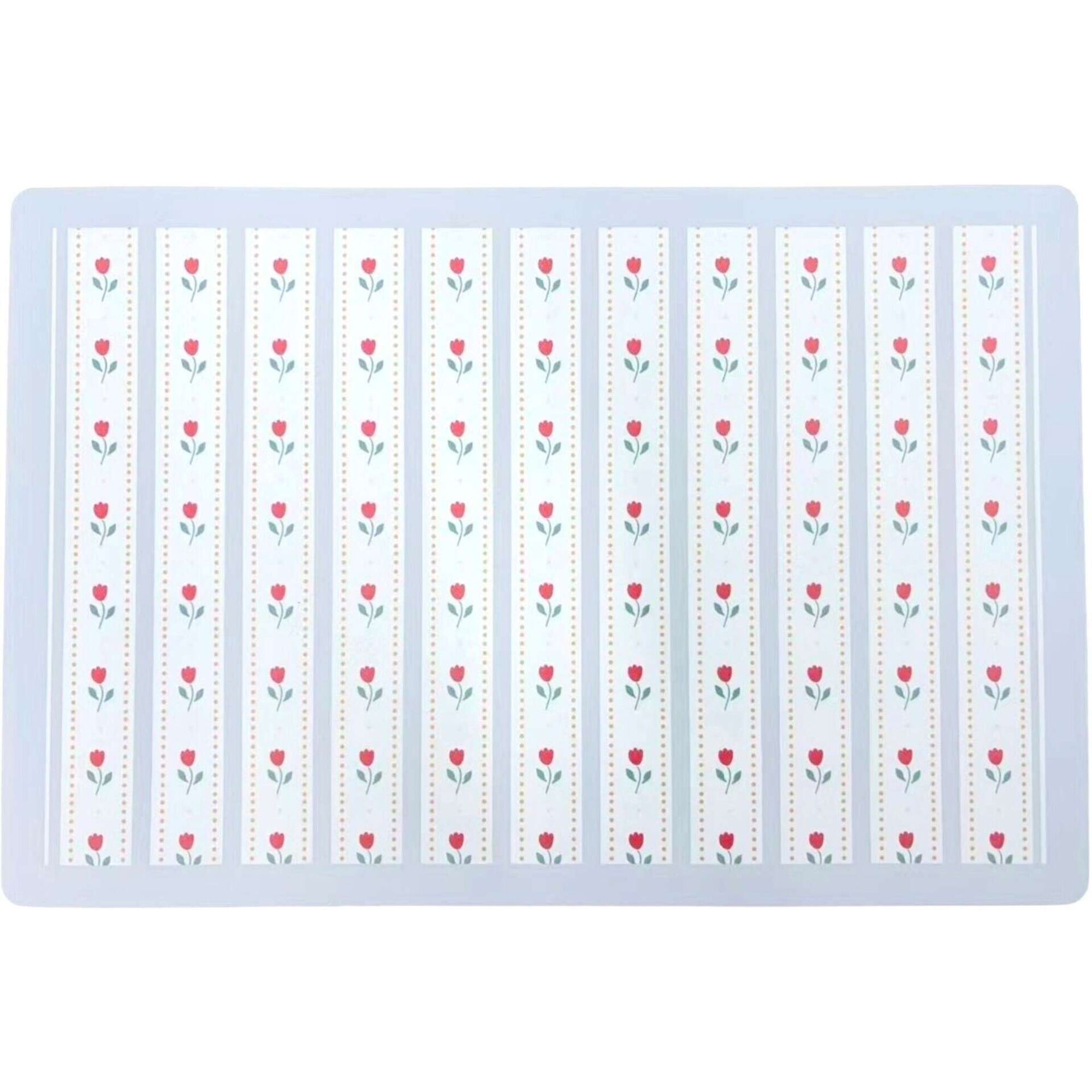 Individual 45x30cm Azul Flores Rustic Country Kasa