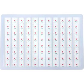 Individual 45x30cm Azul Flores Rustic Country Kasa