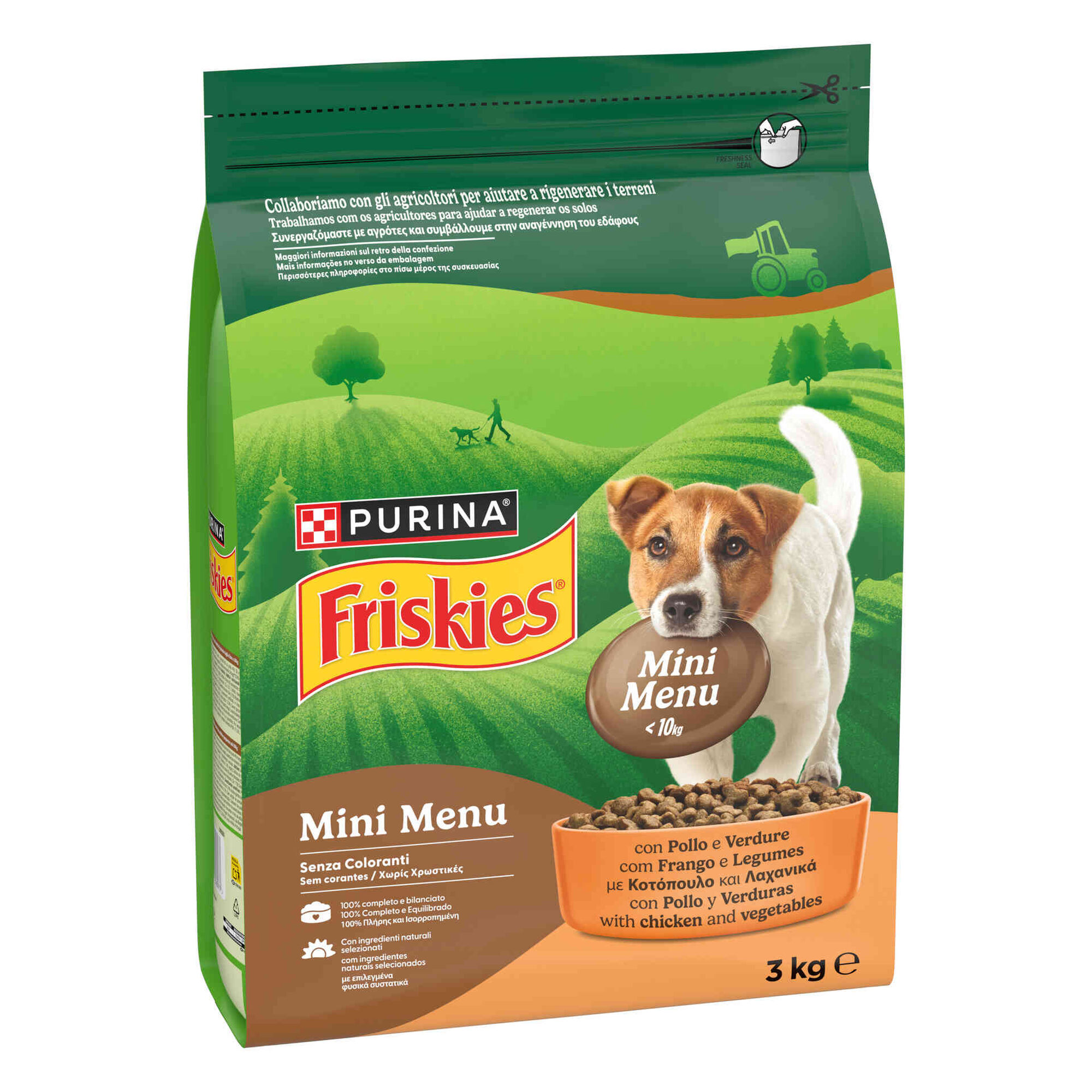 Ra&ccedil;&atilde;o para C&atilde;o Adulto Mini Menu Frango e Legumes Purina Friskies