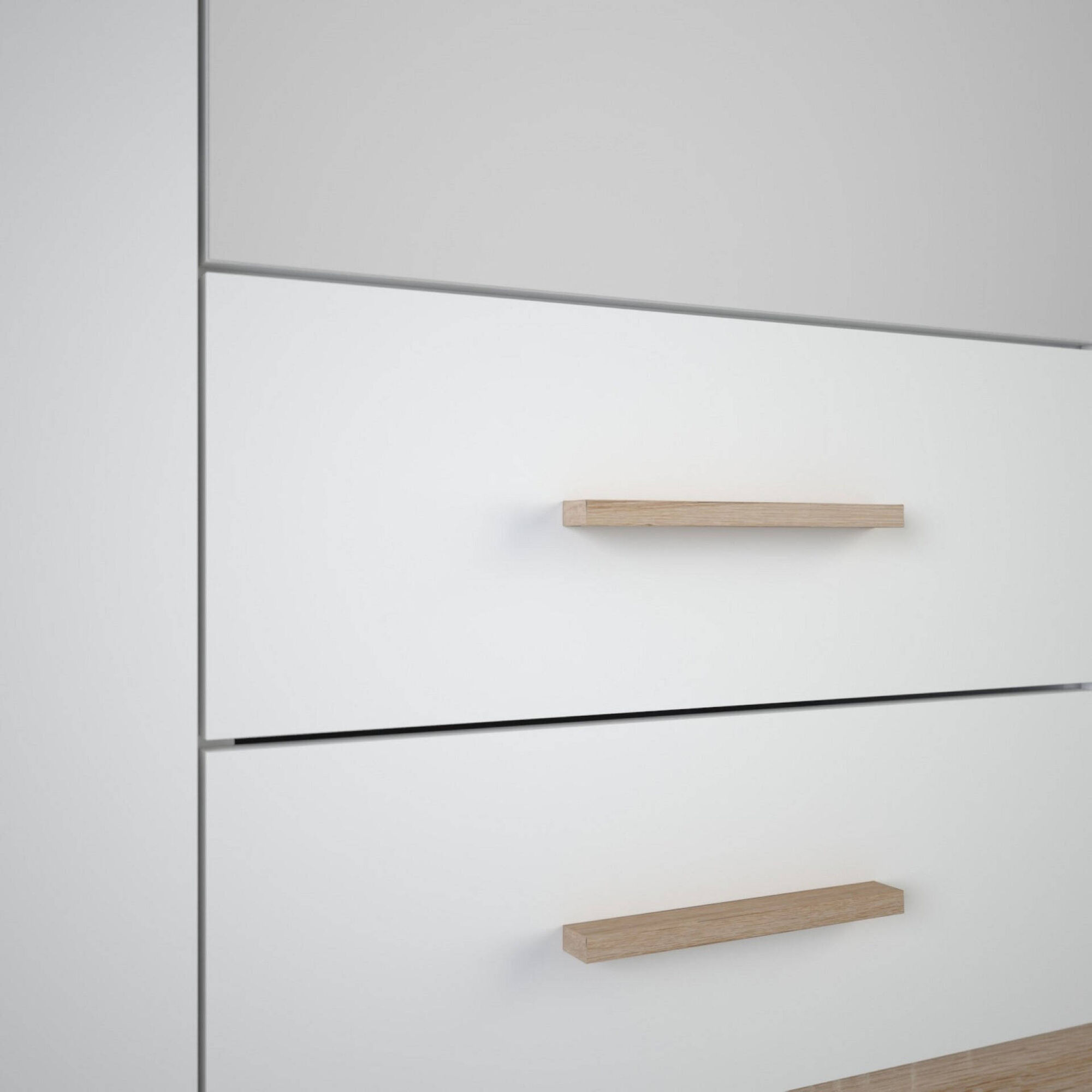 Roupeiro com espelho e gavetas 161x55x211cm Selena