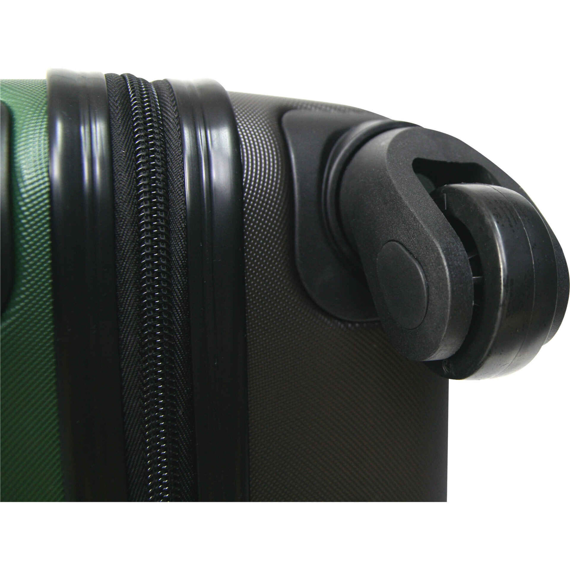 Mala de Viagem Média 4 Rodas Preta e Verde Milão