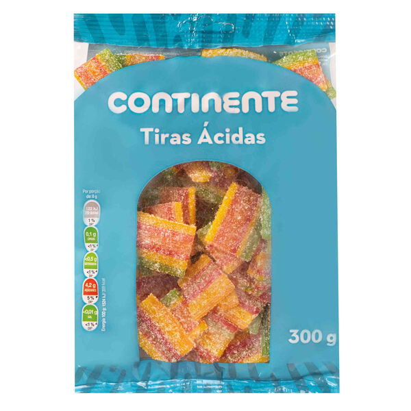 Gomas Ácidas Tiras Continente Infantil