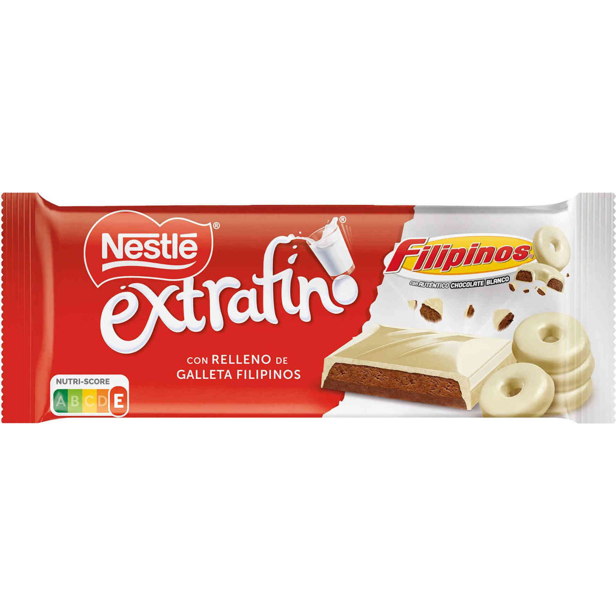 Tablete de Chocolate Branco e recheio de Bolacha Filipinos