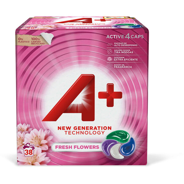 Detergente Máquina Roupa Cápsulas Fresh Flowers A+