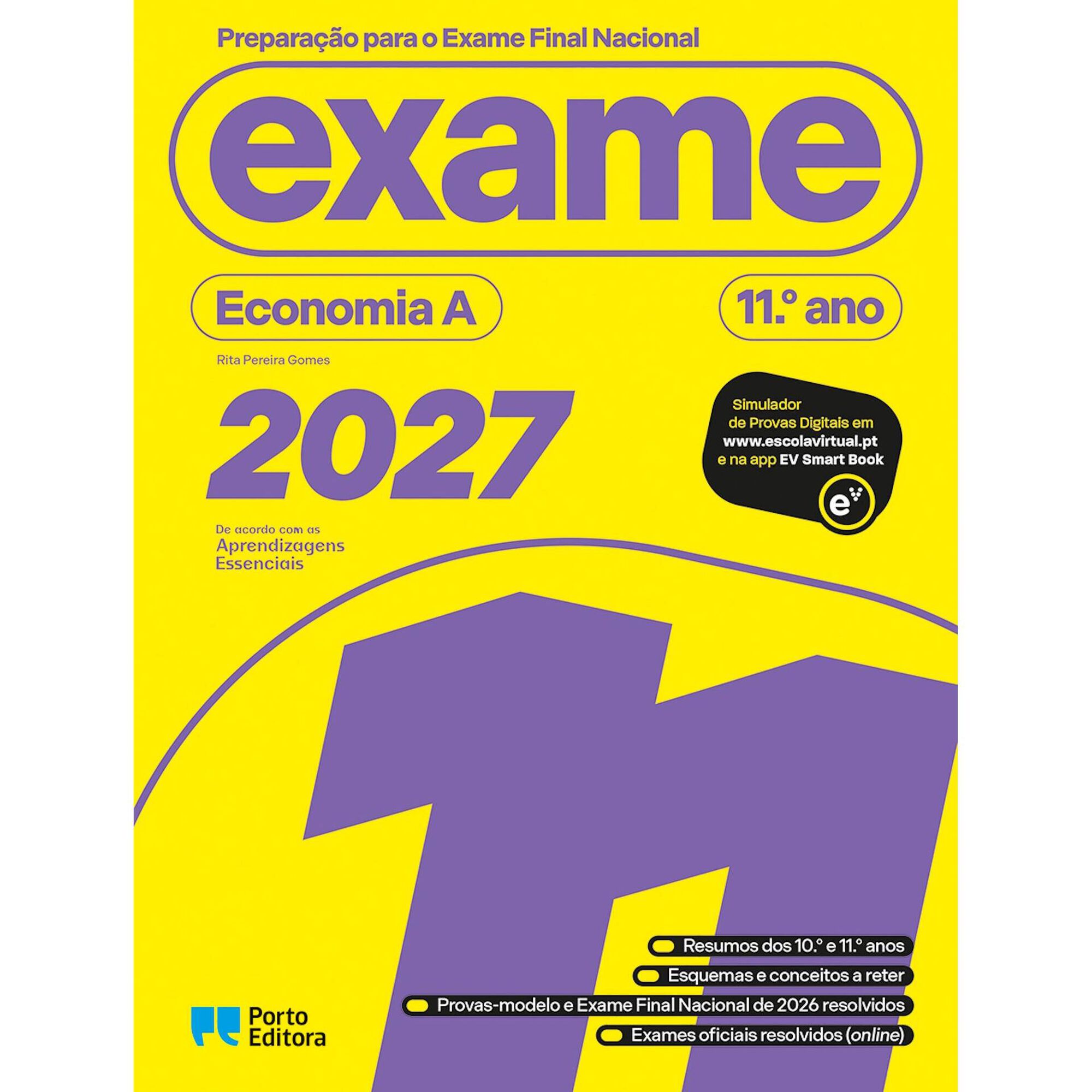 Prepara&ccedil;&atilde;o para o Exame Final Nacional 2027 - Economia A - 11.&ordm; Ano de Rita Pereira Gomes