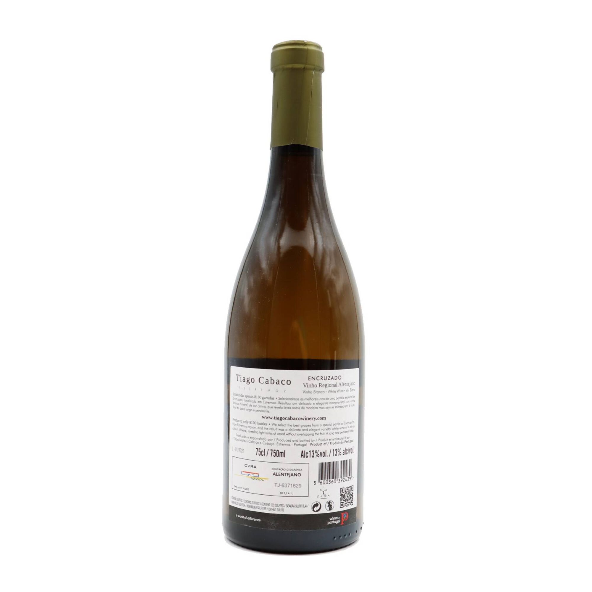 Tiago Caba&ccedil;o Encruzado Alentejano Vinho Branco