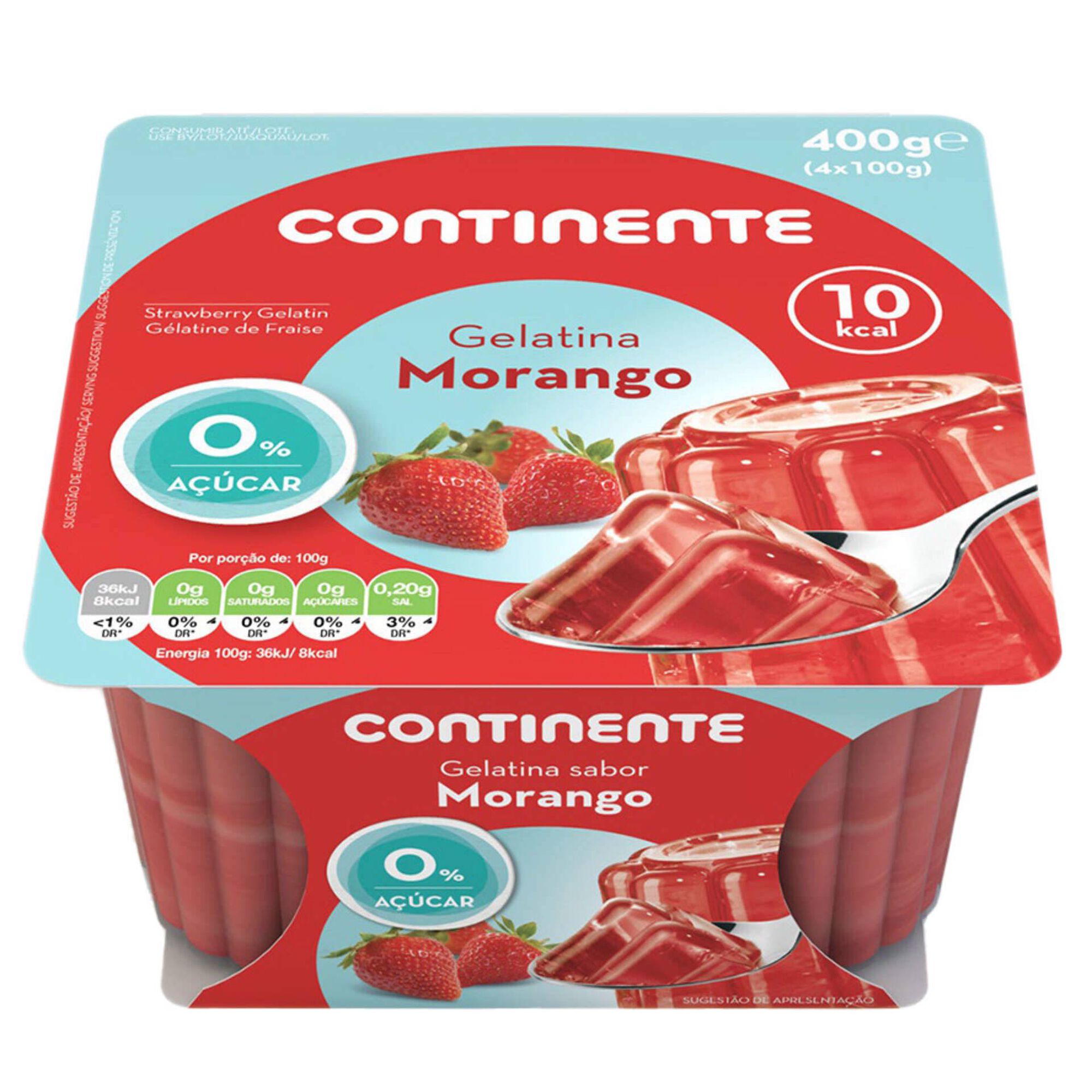 Gelatina Pronta Morango
