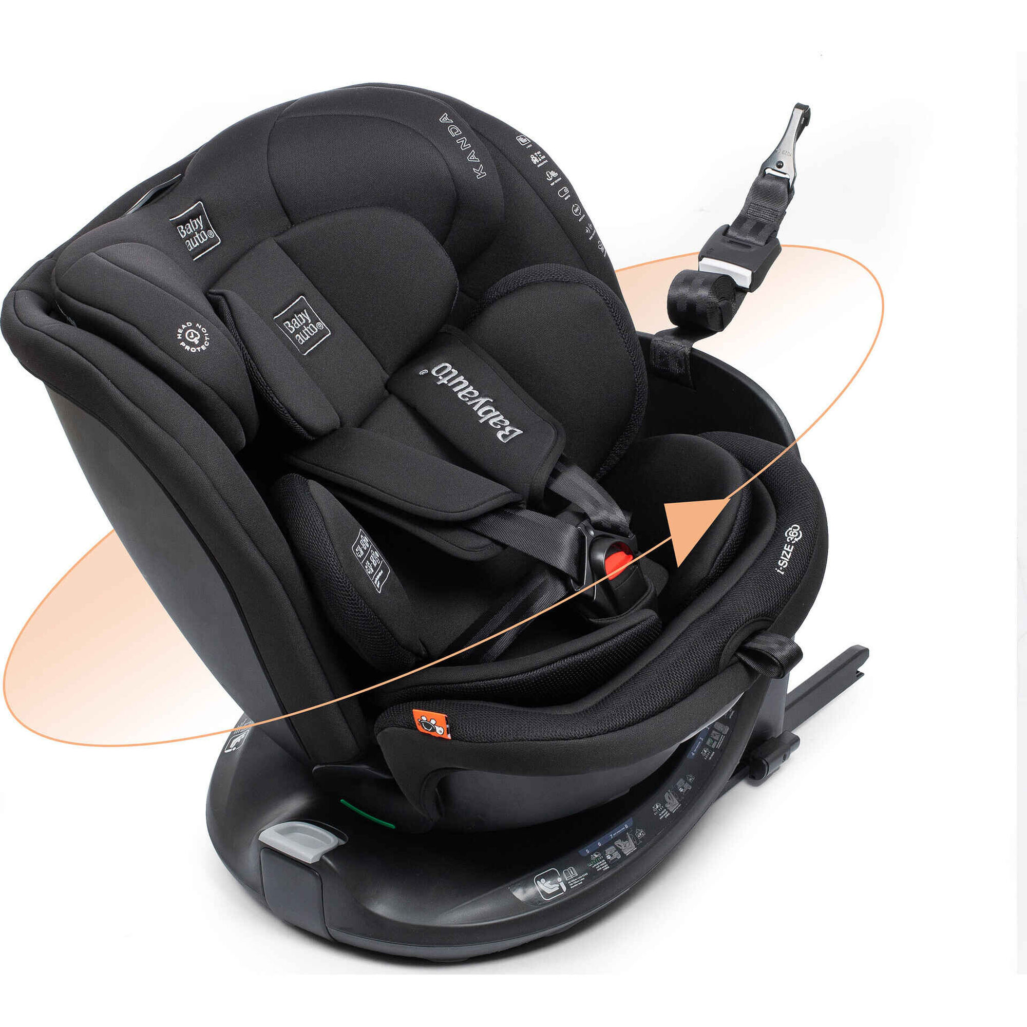 Cadeira Auto I-Size 40-150 Kanda Preta Babyauto