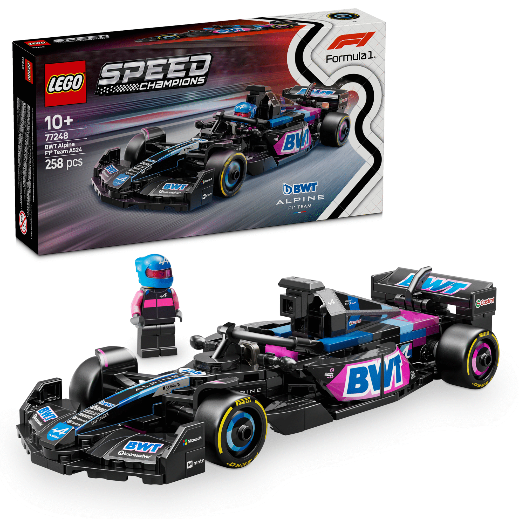 LEGO Speed Champions - Carro de Corrida BWT Alpine F1 Team A524 - 77248