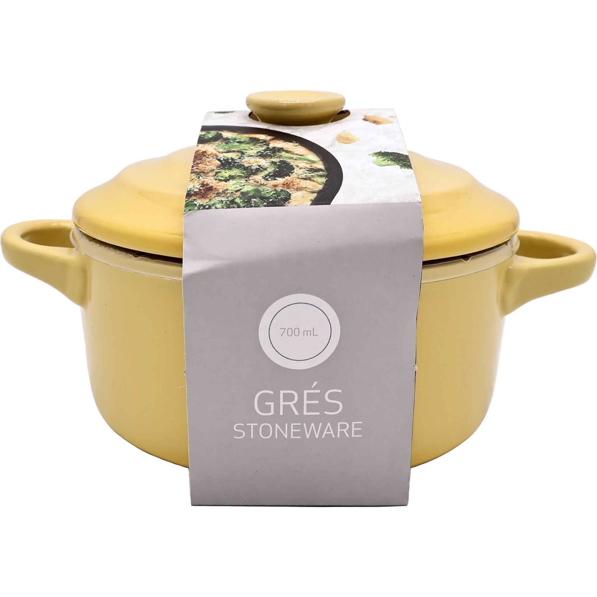 Mini Ca&ccedil;arola Forno 700ml Amarela Kasa