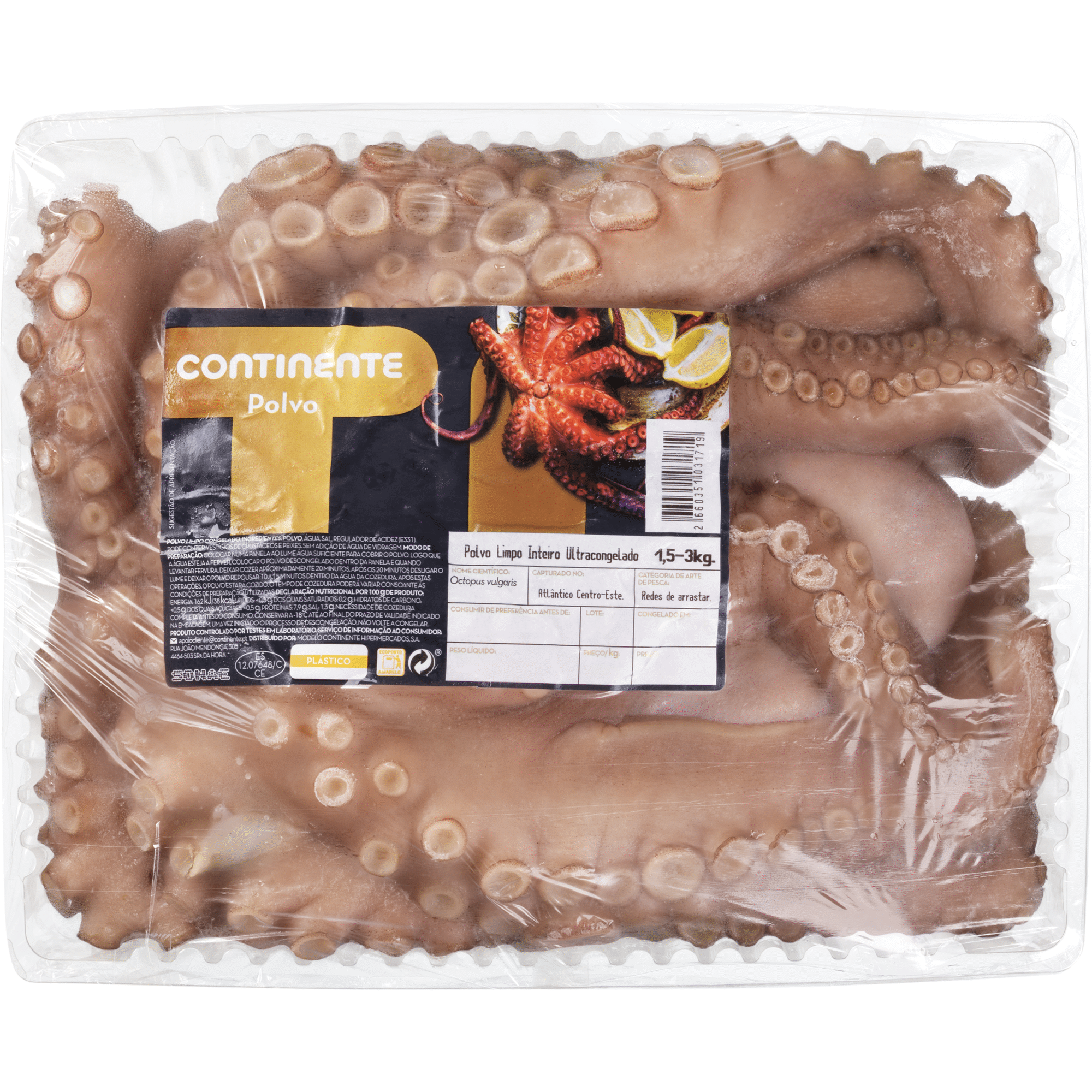 Polvo Congelado (1,5 a 3 kg)