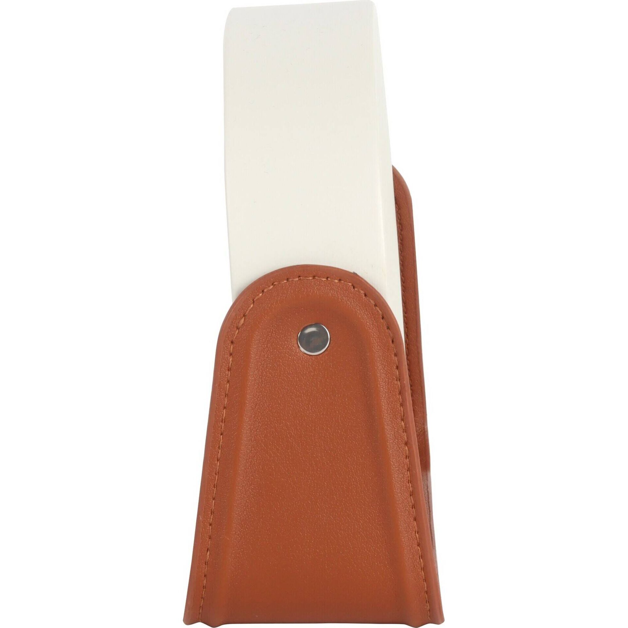 Relógio 17cm Branco com Base em Pele