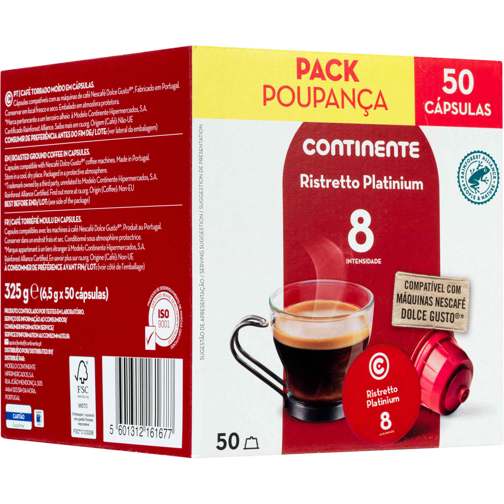 C&aacute;psulas de Caf&eacute; Platinium Int 8 Pack Poupan&ccedil;a Continente