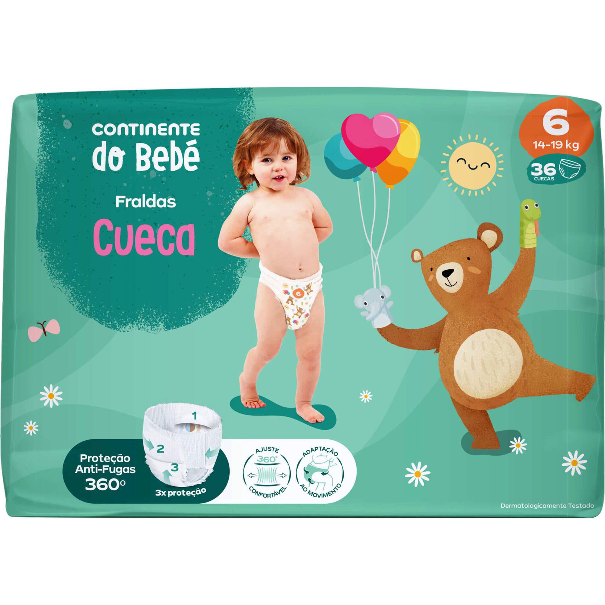 Fraldas Cueca 14-19kg T6 Continente do Beb&eacute;